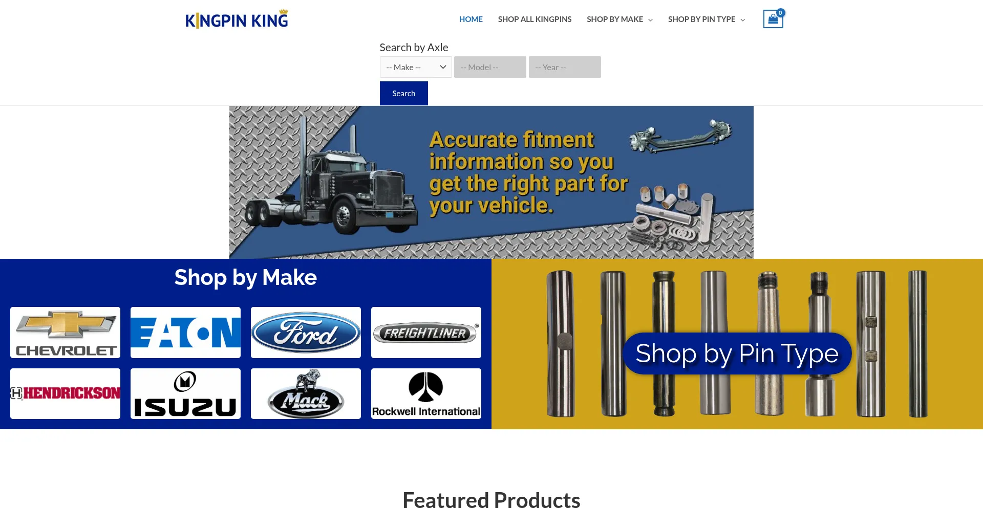 Website screenshot of Kingpinking.com