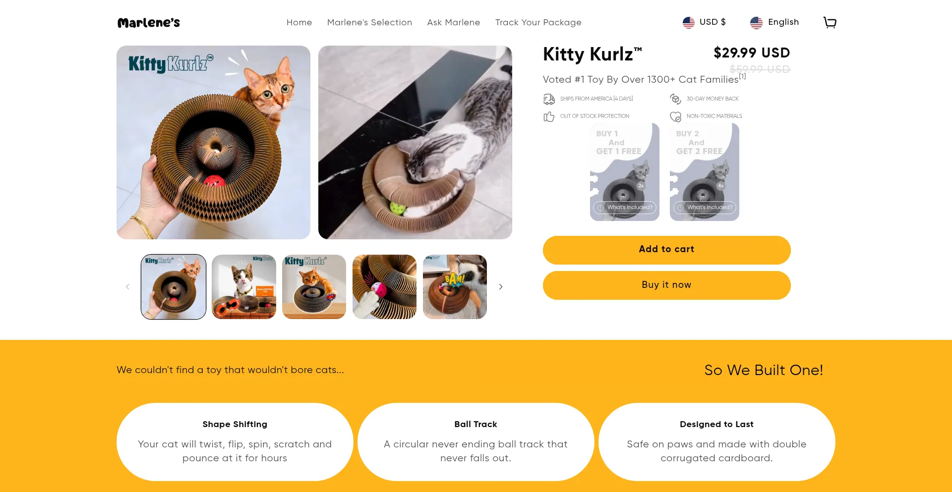 Website screenshot of Kittykurlz.com