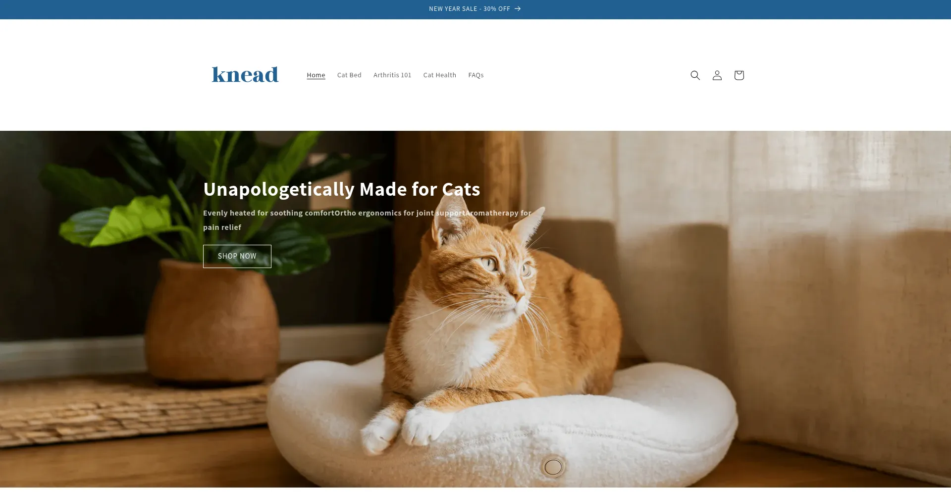 Website screenshot of Kneadcats.net