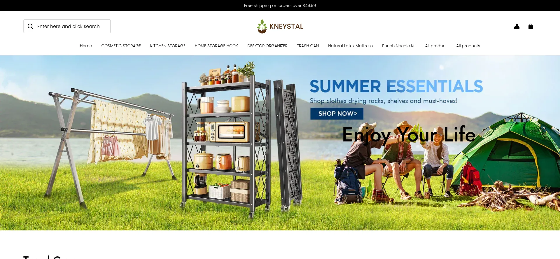 Website screenshot of Kneystal.com