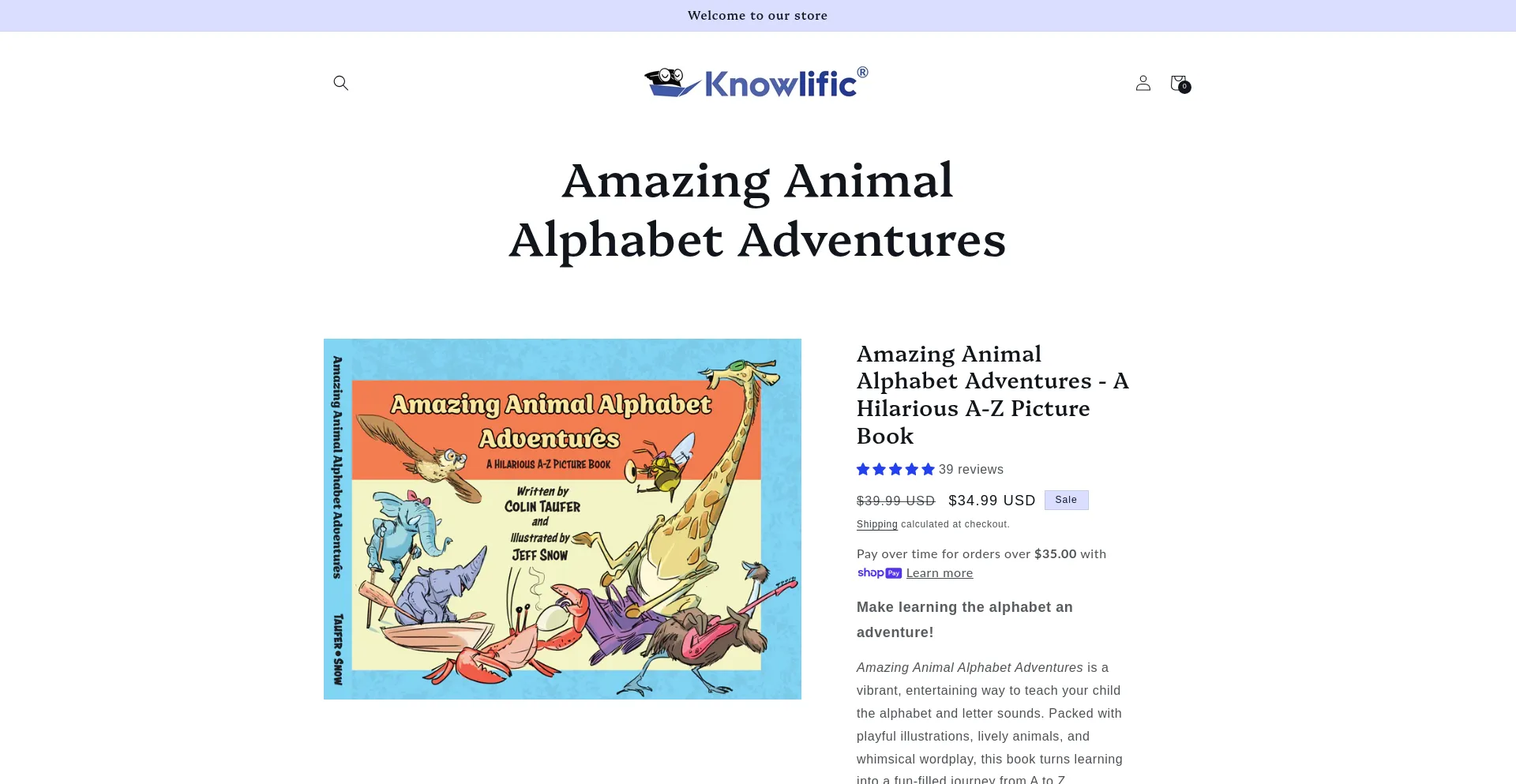 Website screenshot of Knowlific.com