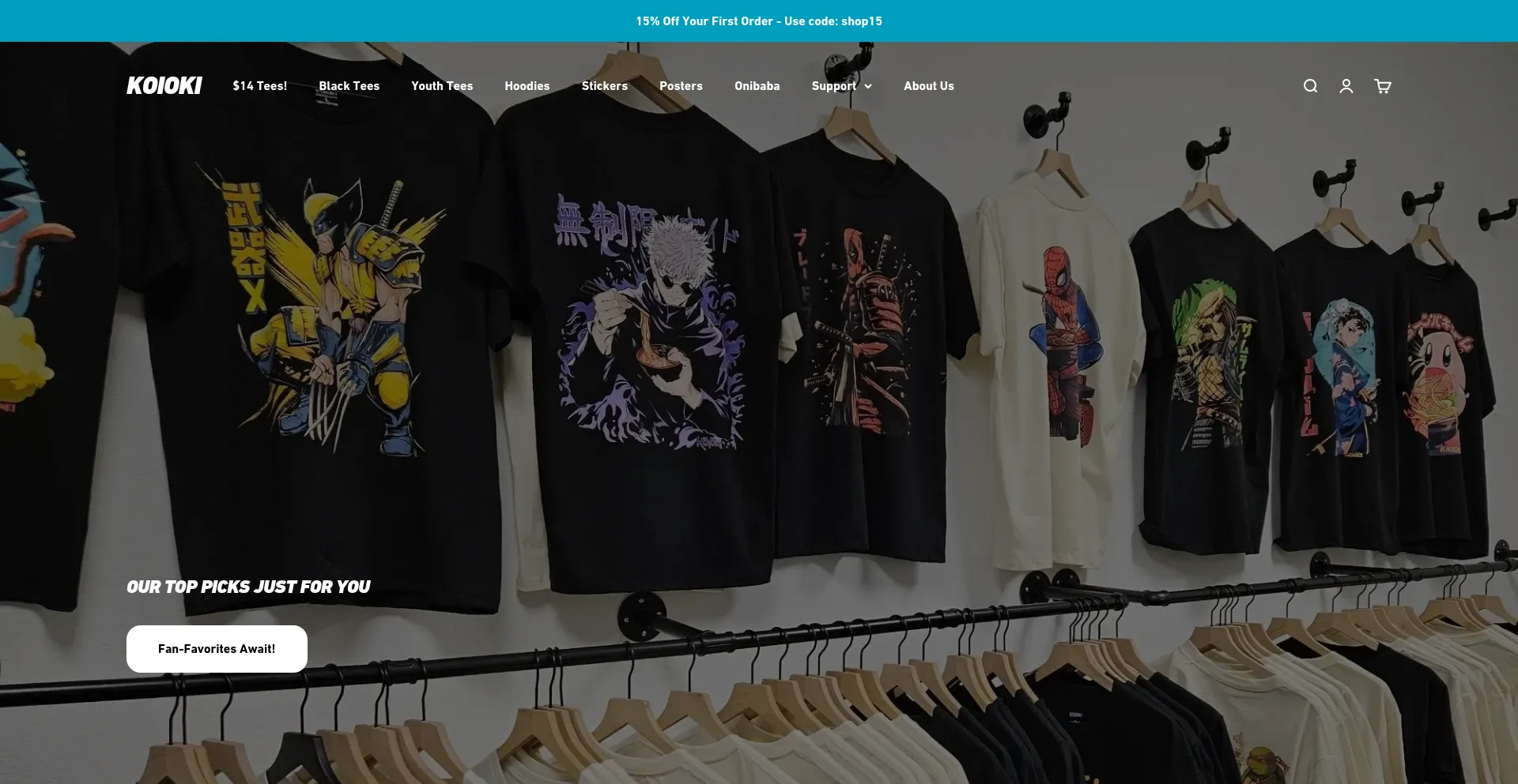 Website screenshot of Koioki.com