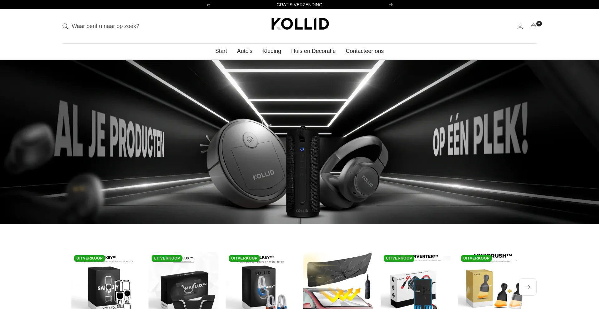 Website screenshot of Kollid.com