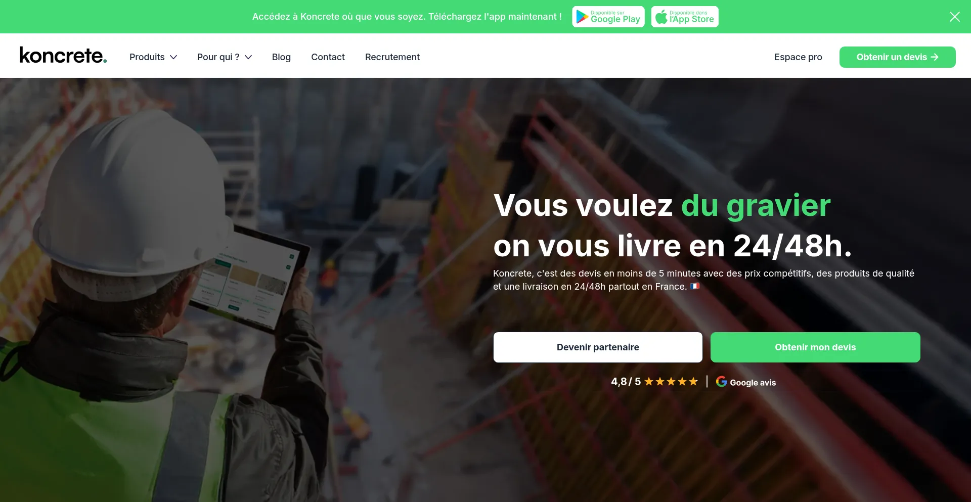 Koncrete.fr Screenshot