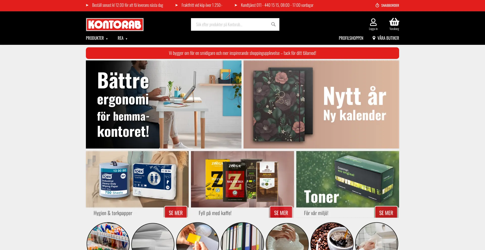 Website screenshot of Kontorab.se