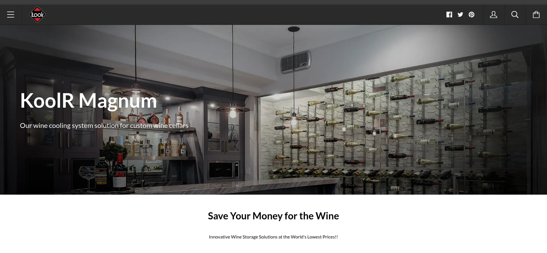 Website screenshot of Koolr.com