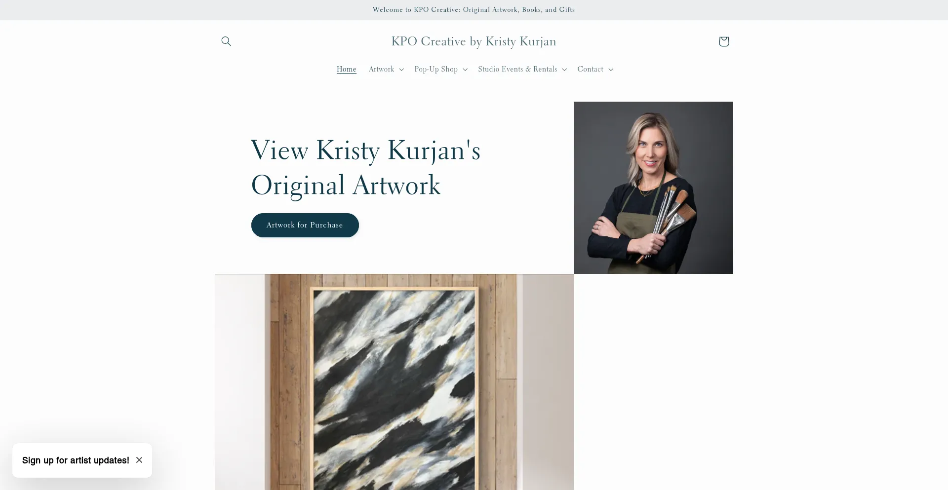 Website screenshot of Kpocreative.com