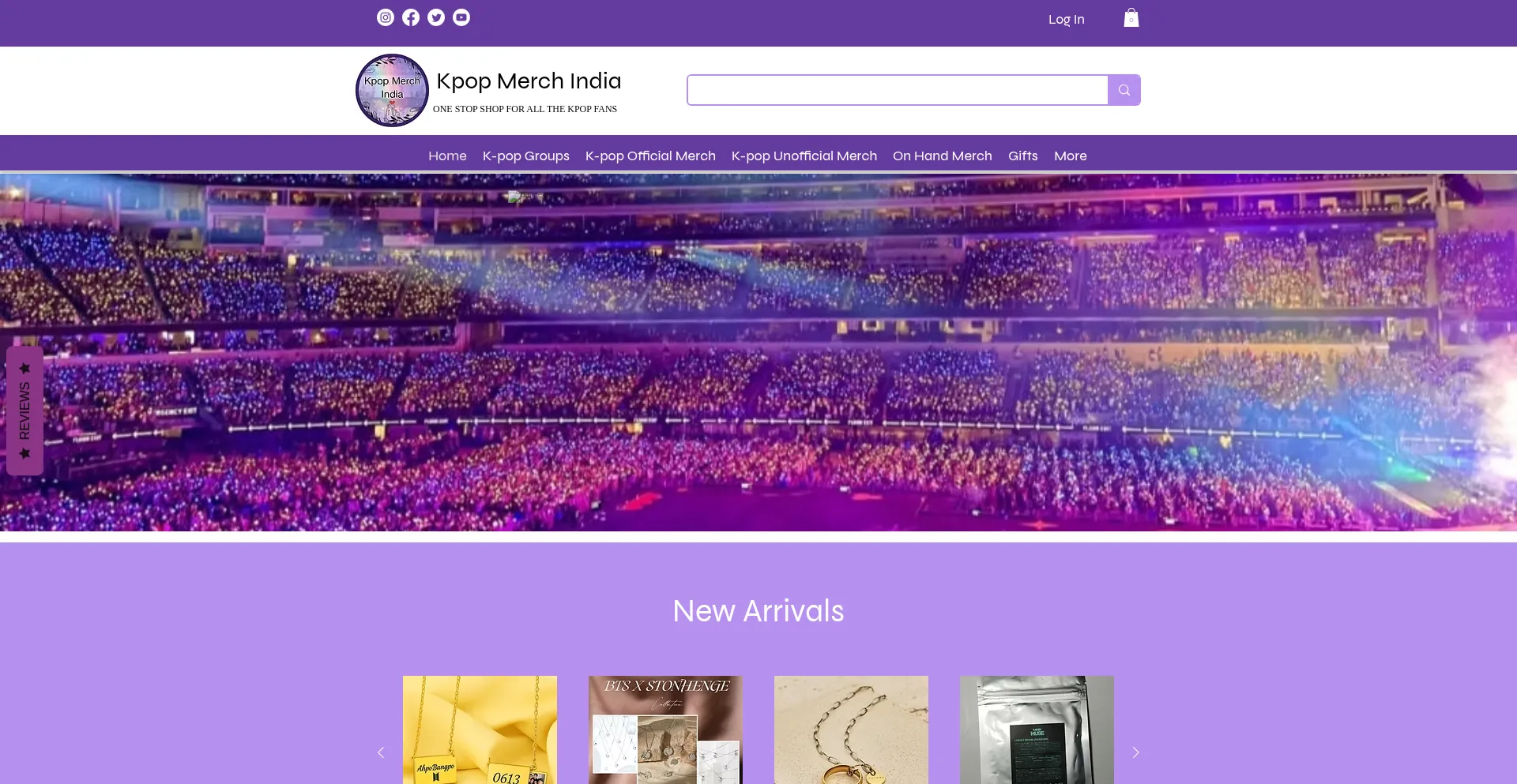 Website screenshot of Kpopmerchindia.com
