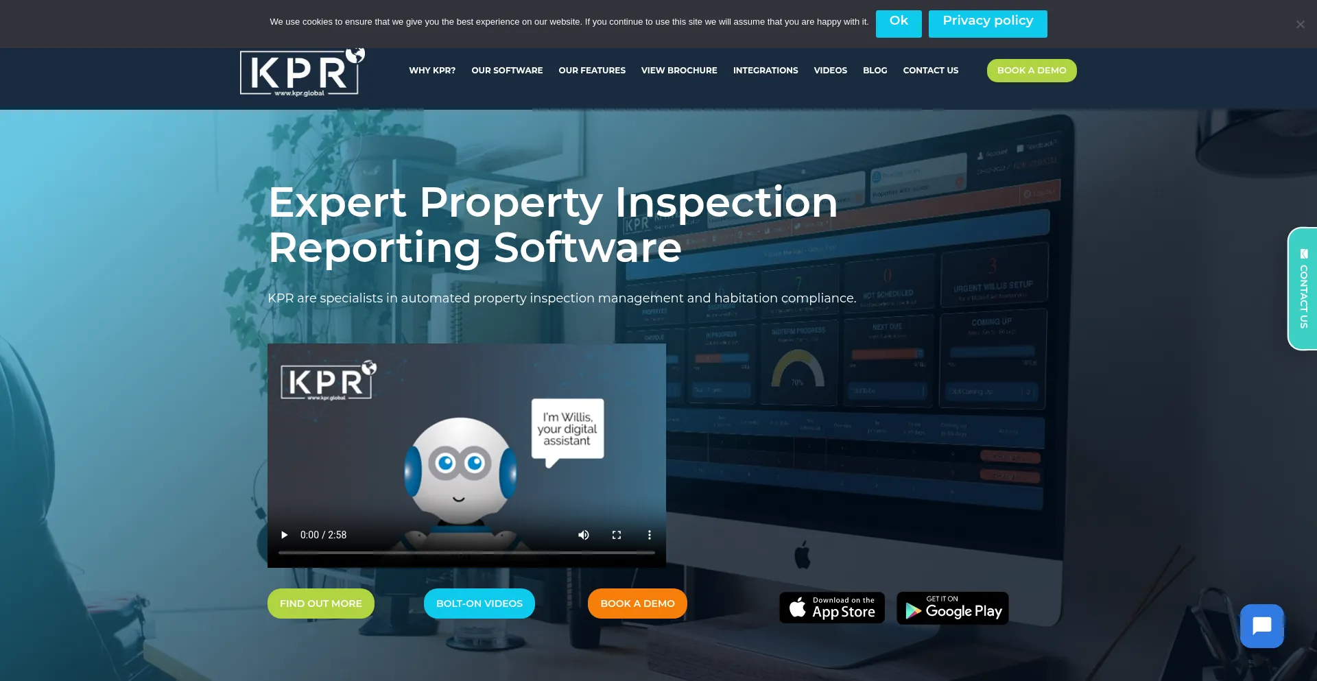 Website screenshot of Kpr.global