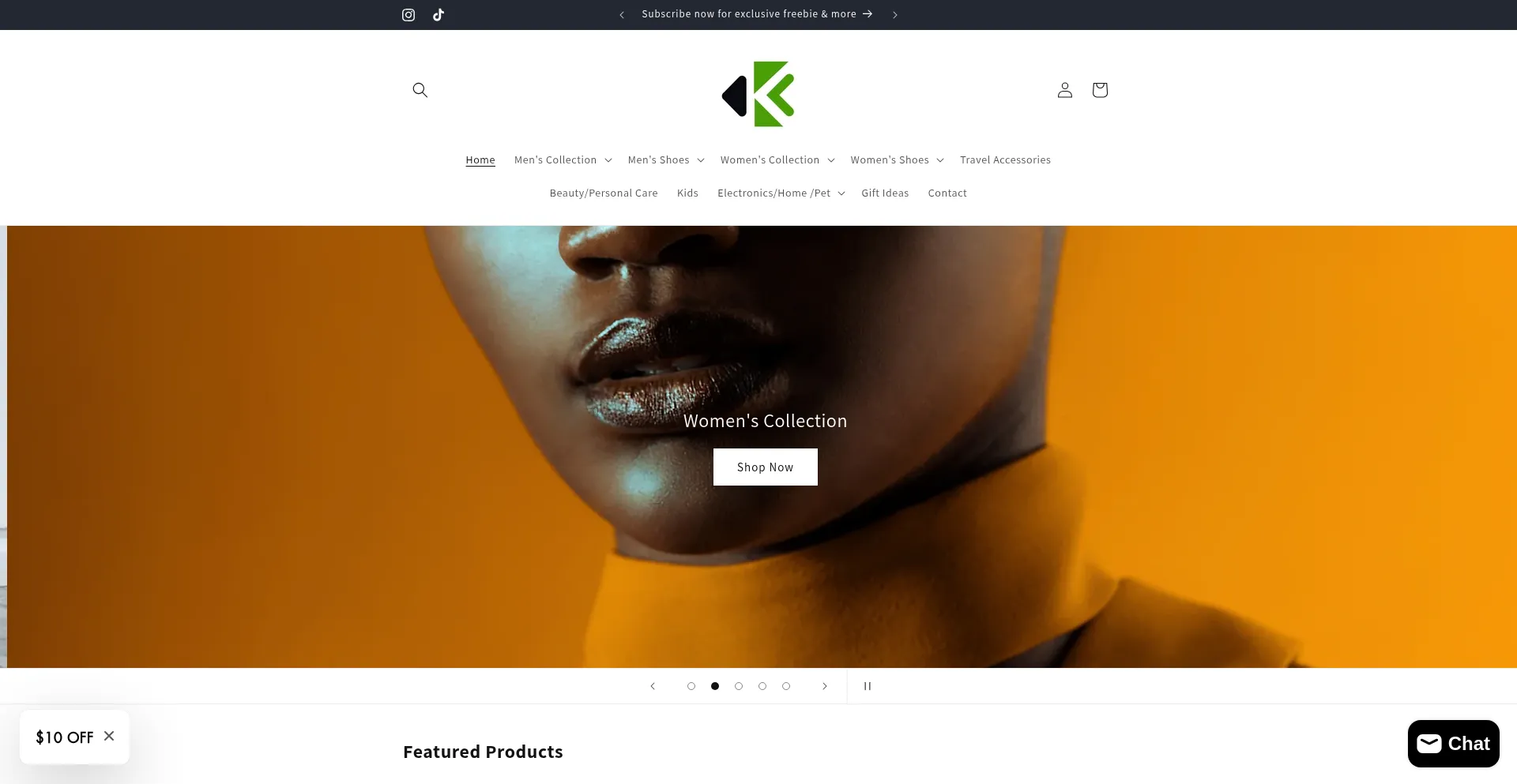 Website screenshot of Kriffa.com