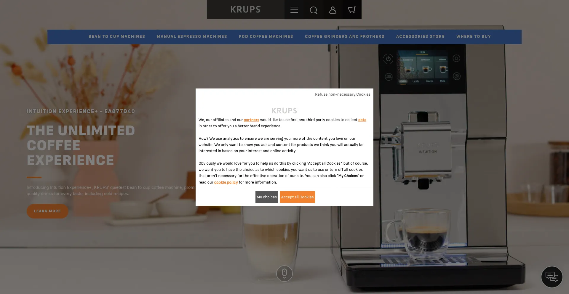 Krups.co.uk Screenshot