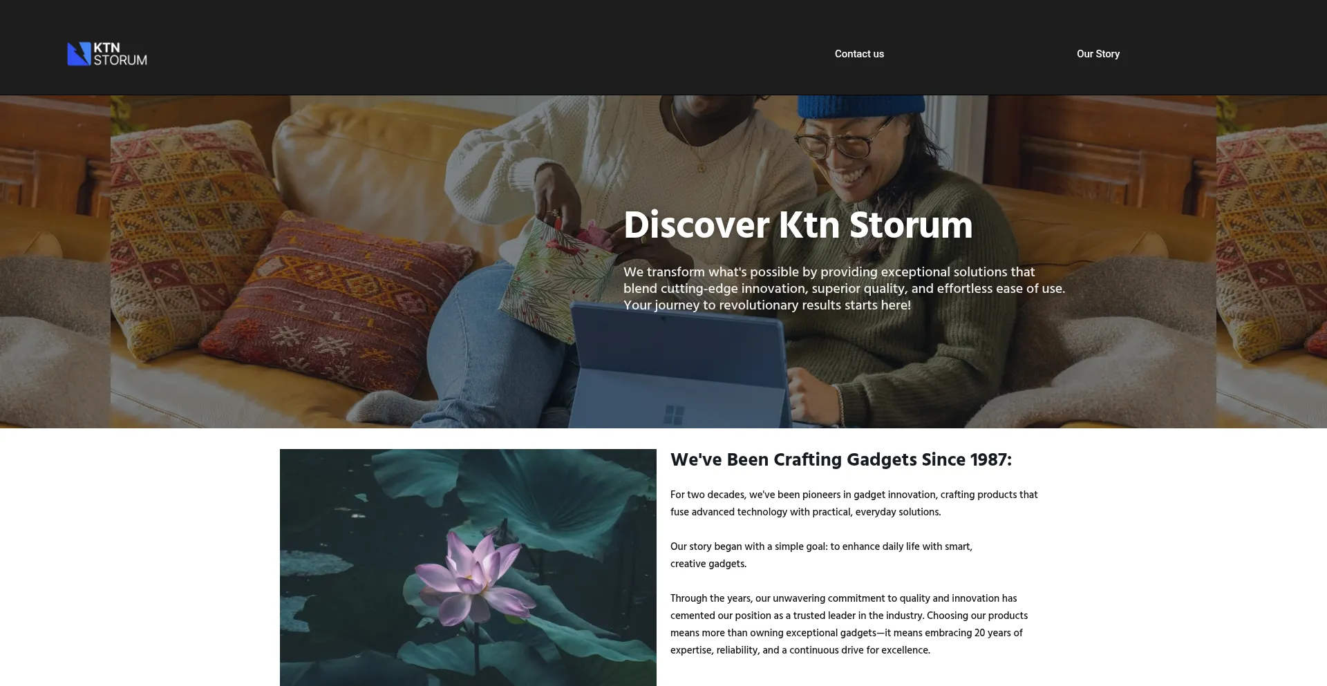 Website screenshot of Ktnstorum.com