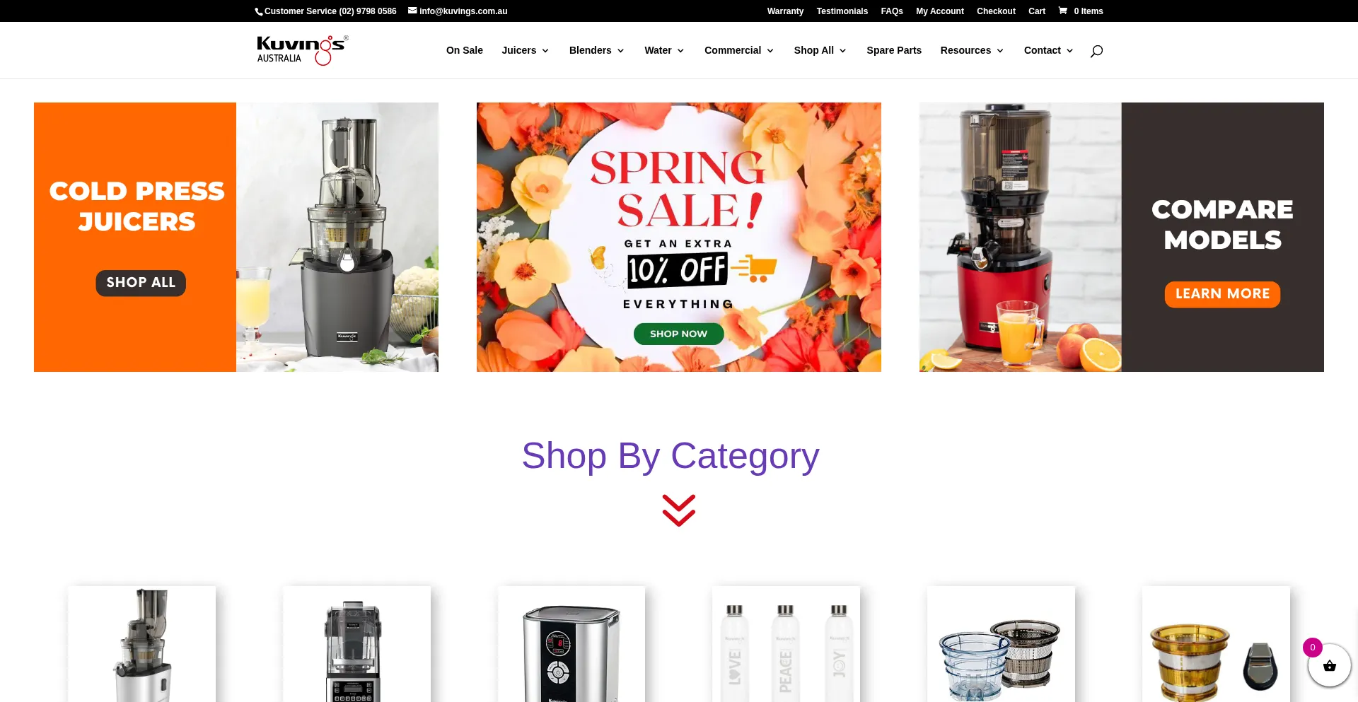 Kuvings.com.au Screenshot