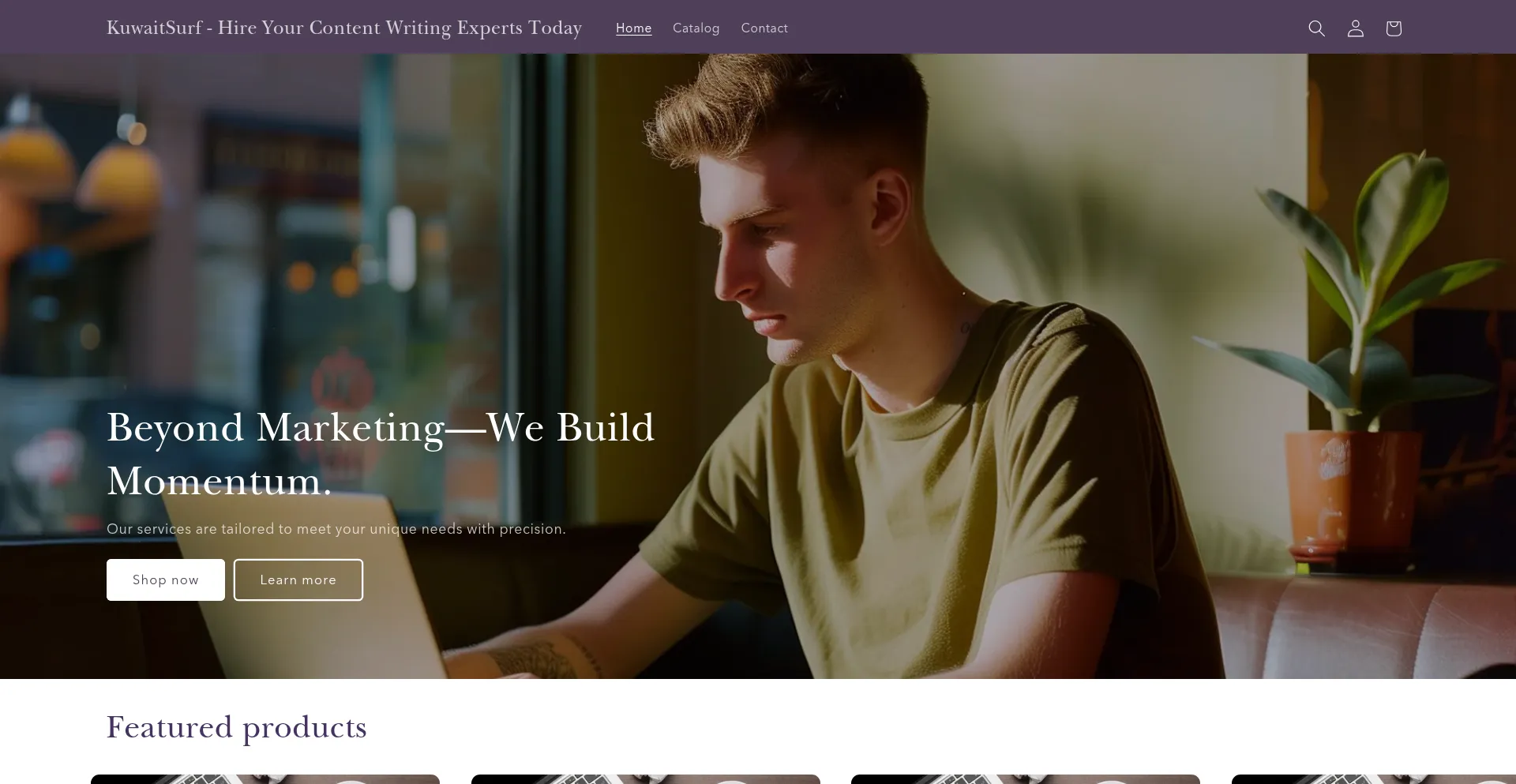 Website screenshot of Kuwaitsurf.digital
