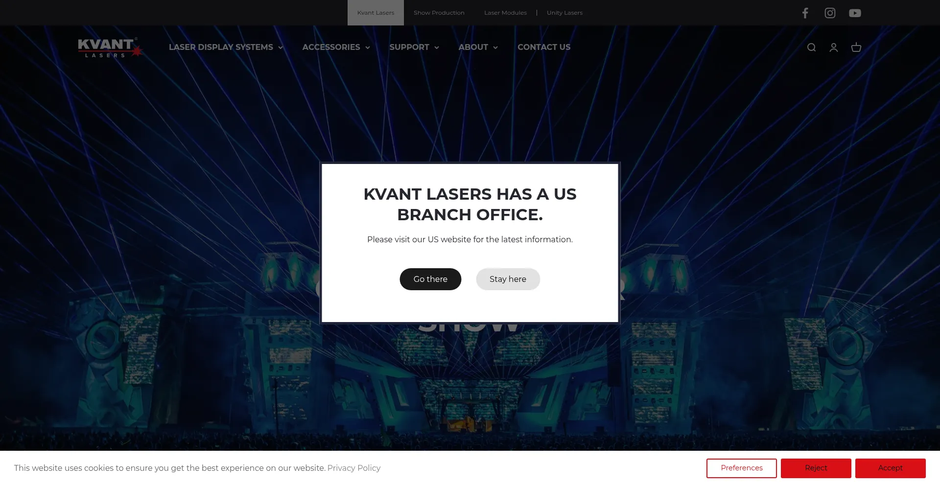 Website screenshot of Kvantlasers.sk