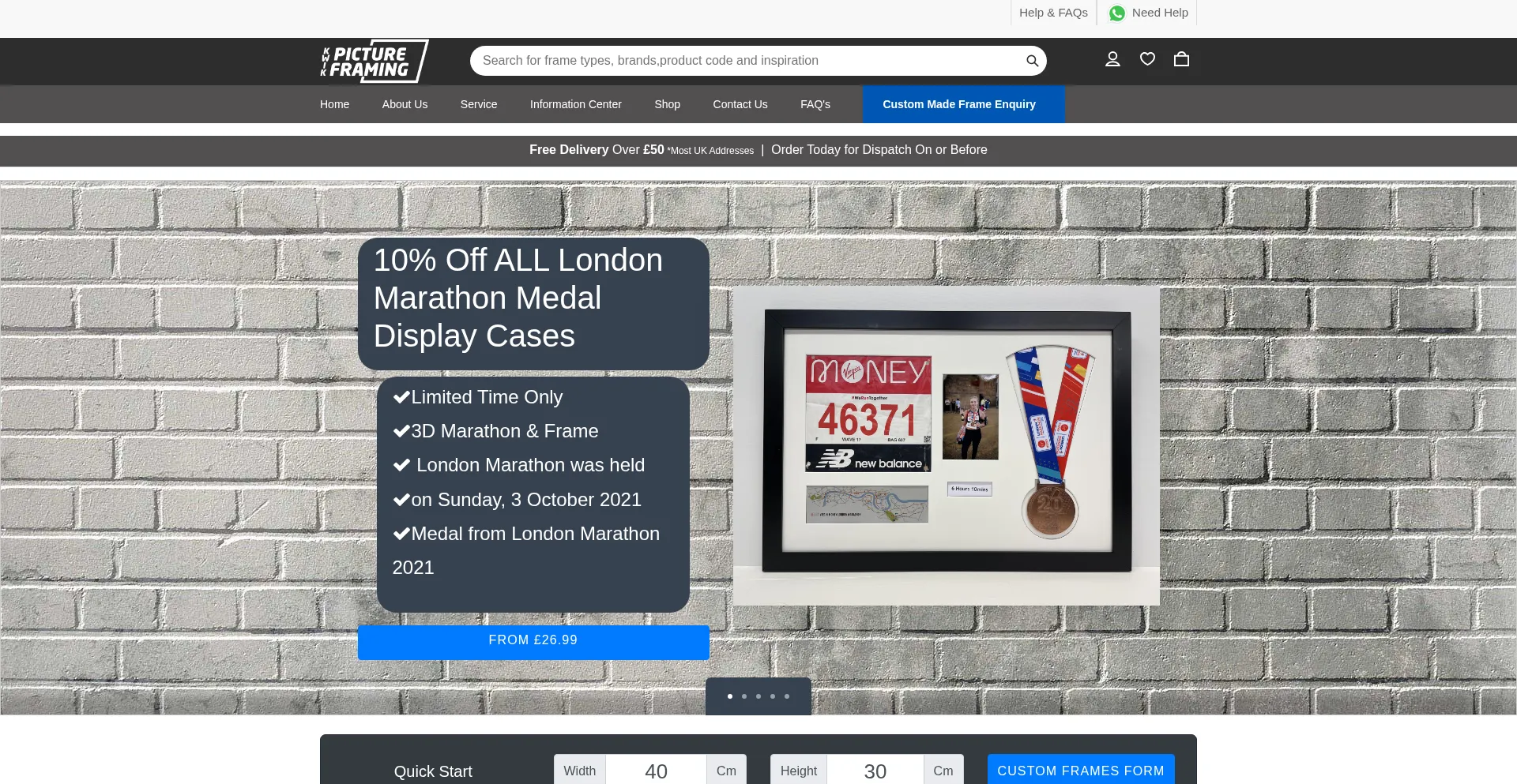 Kwikpictureframing.co.uk Screenshot