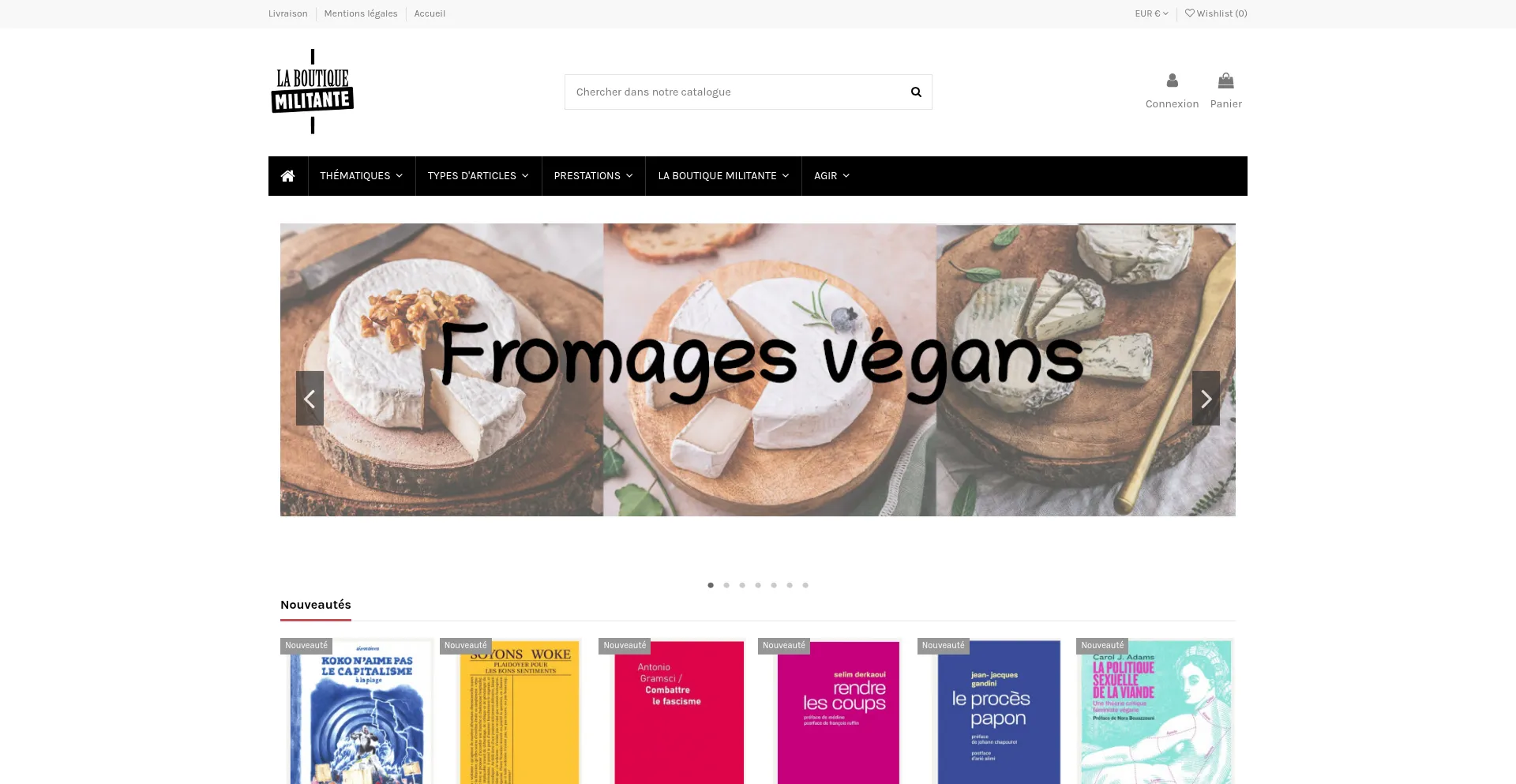 Website screenshot of La-boutique-militante.com