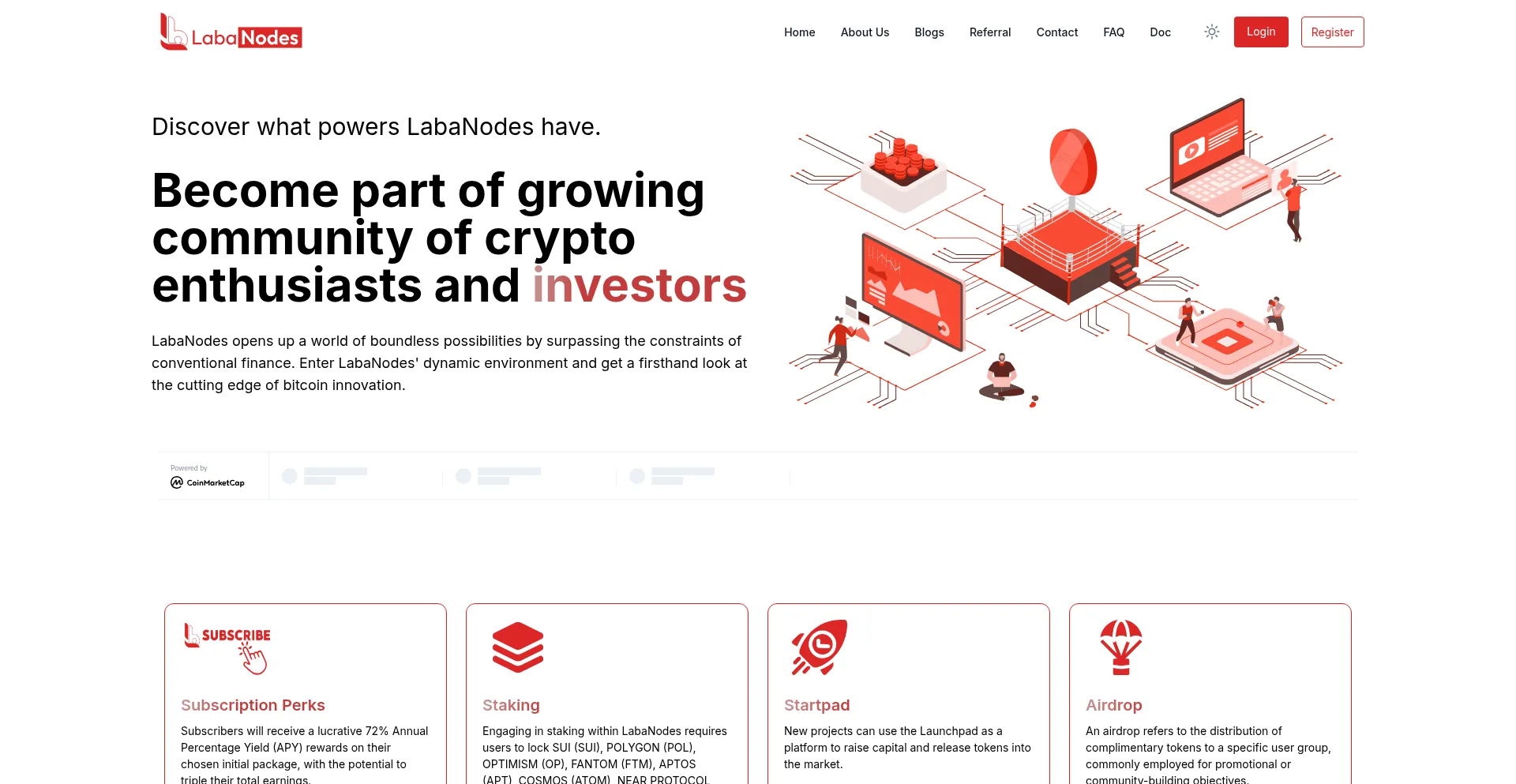 Website screenshot of Labanodes.com