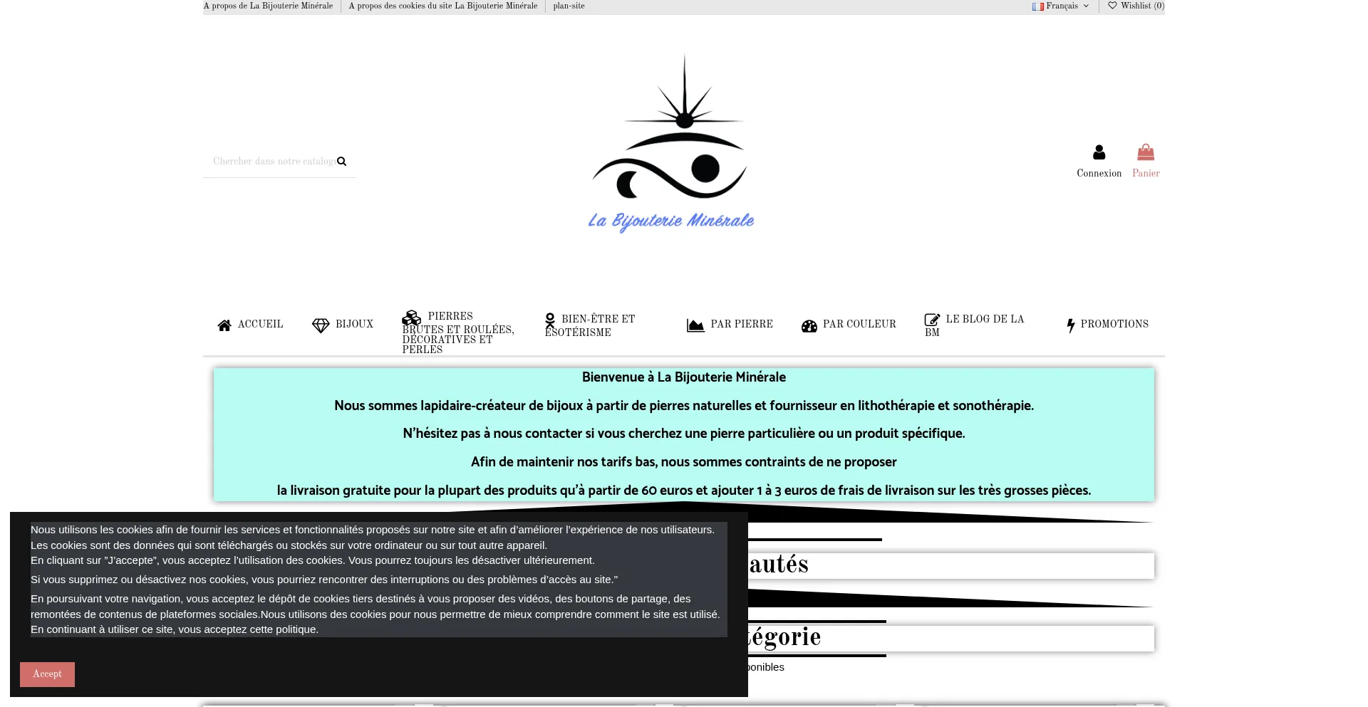 Website screenshot of Labijouterieminerale.com