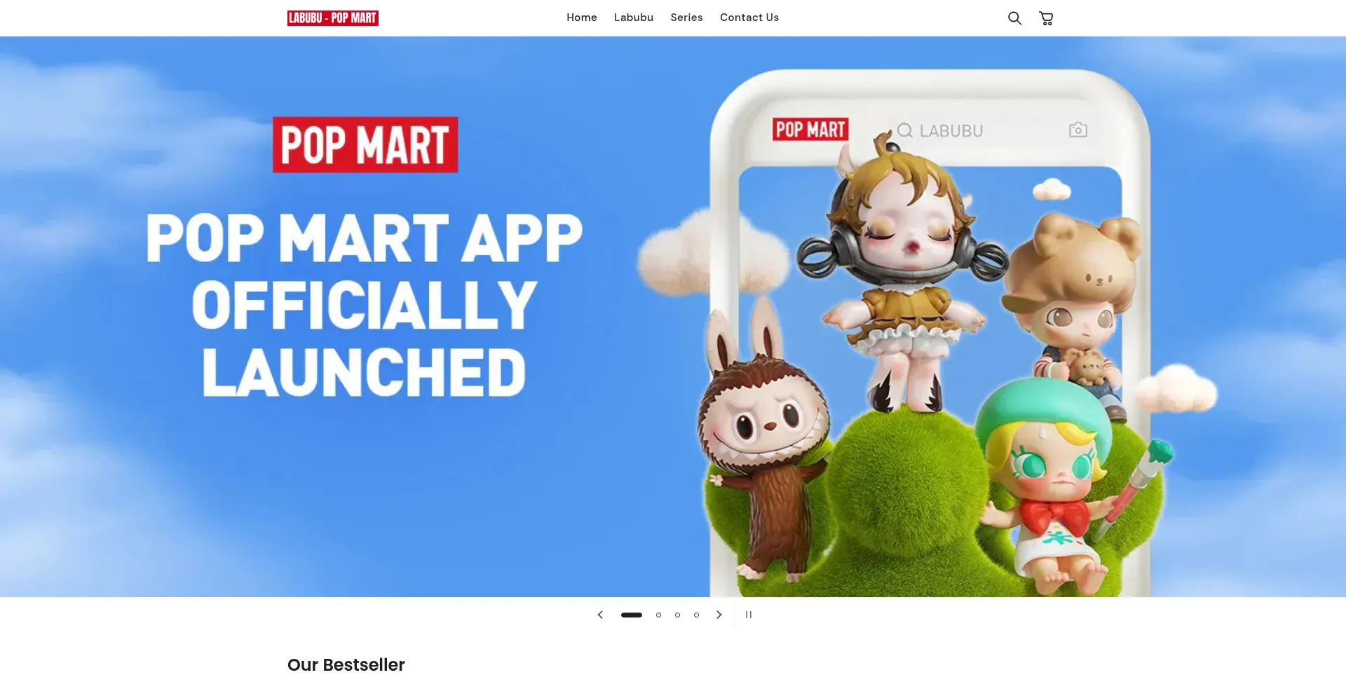 Website screenshot of Labubu-popmart.com