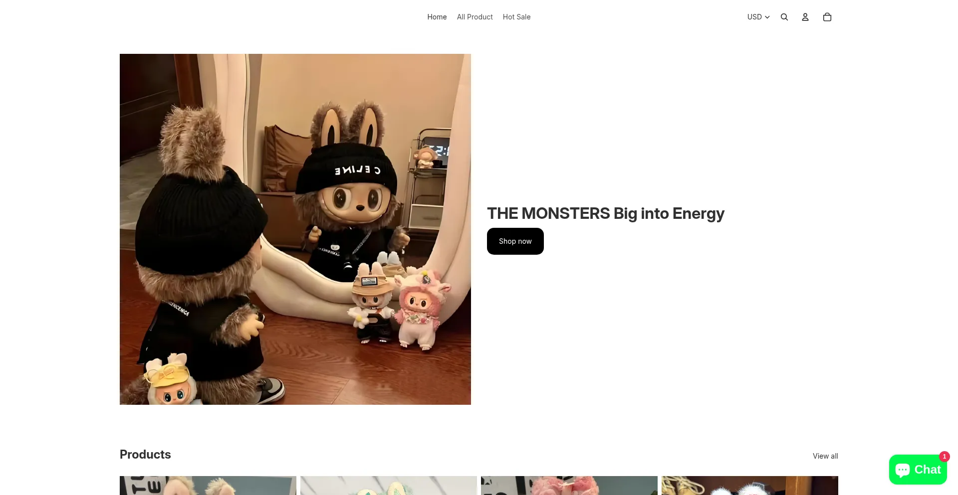 Website screenshot of Labubuwardrobe.shop