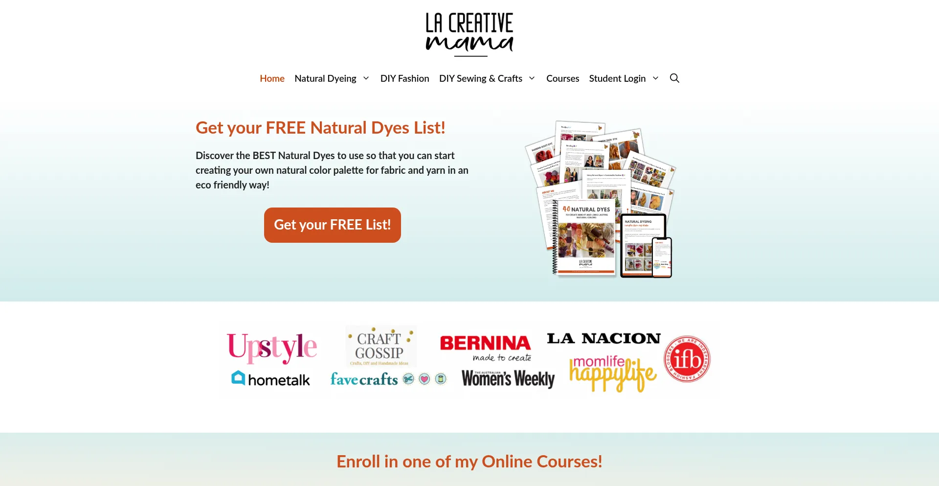Lacreativemama.com Screenshot