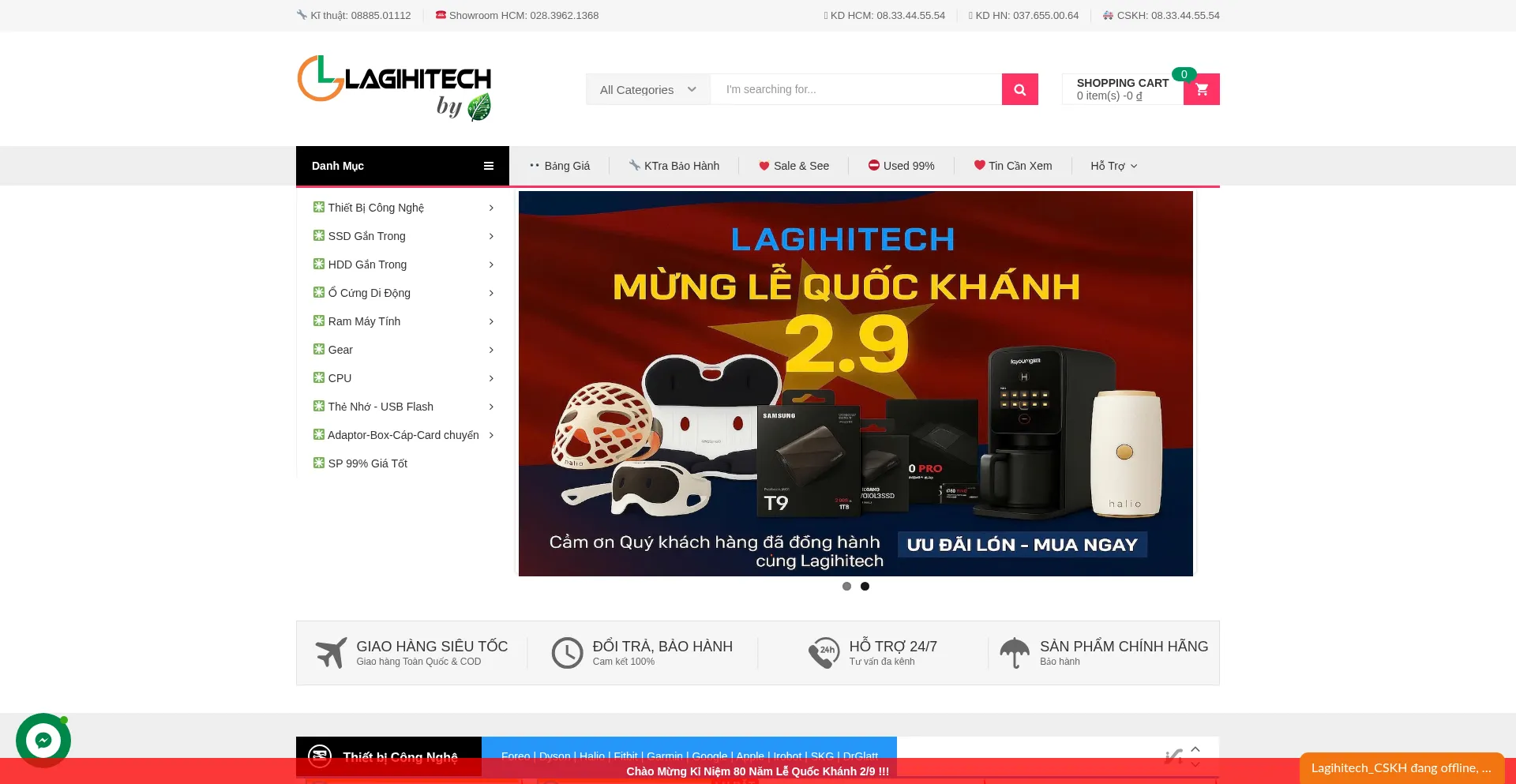 Website screenshot of Lagihitech.vn