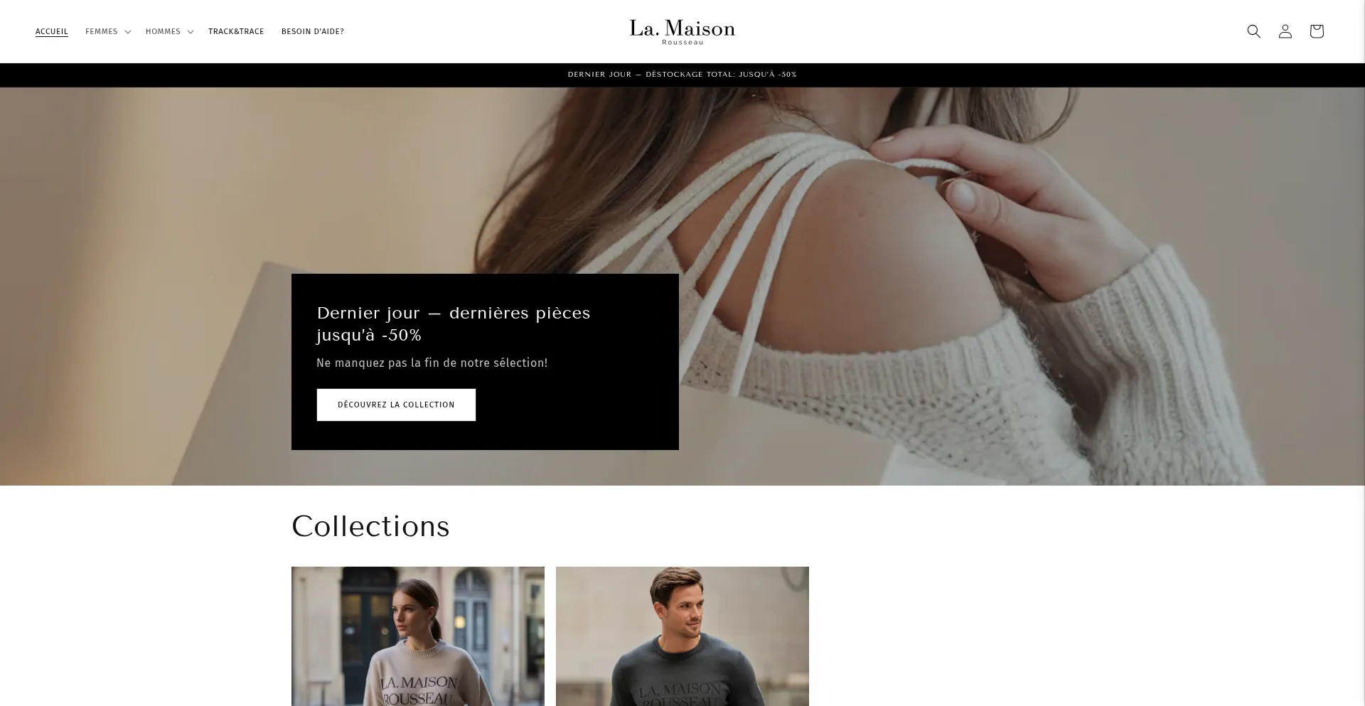 Website screenshot of Lamaison-rousseau.fr
