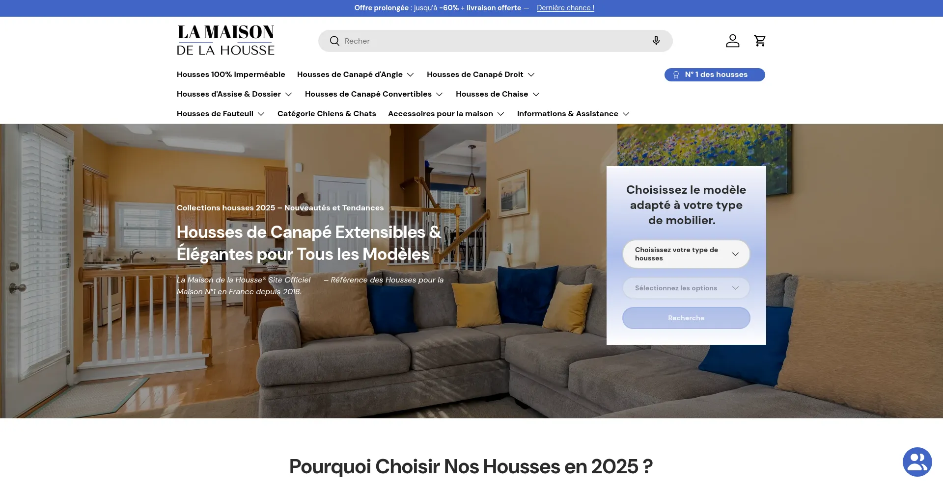 Website screenshot of Lamaisondelahousse.com