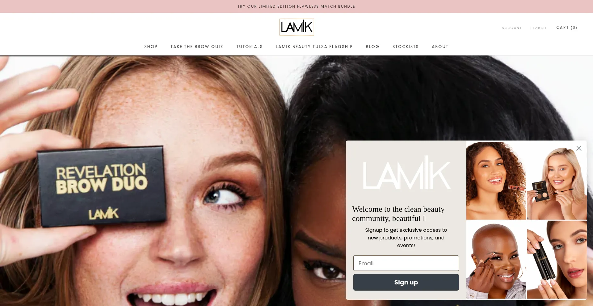 Website screenshot of Lamikbeauty.com