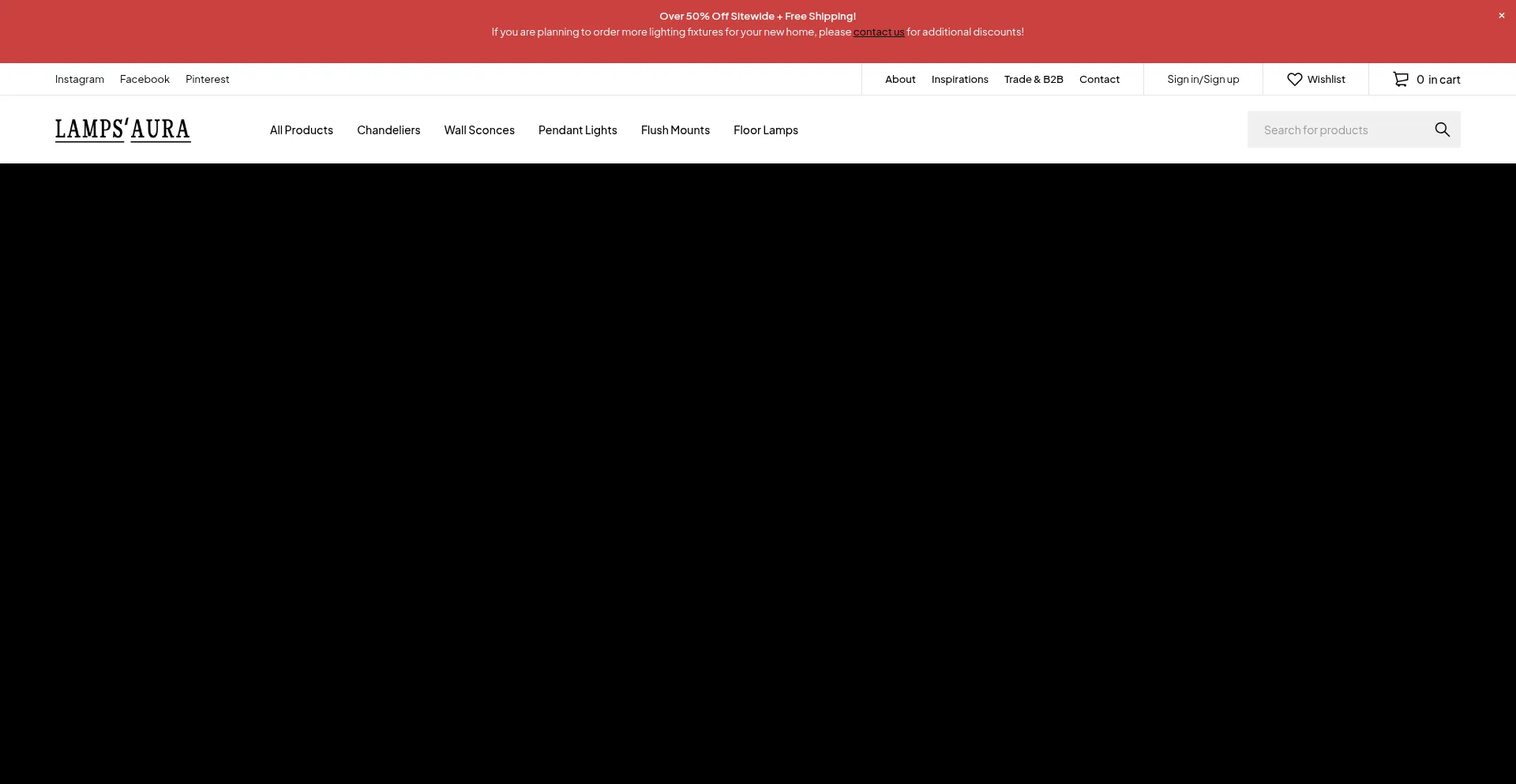 Website screenshot of Lampsaura.com