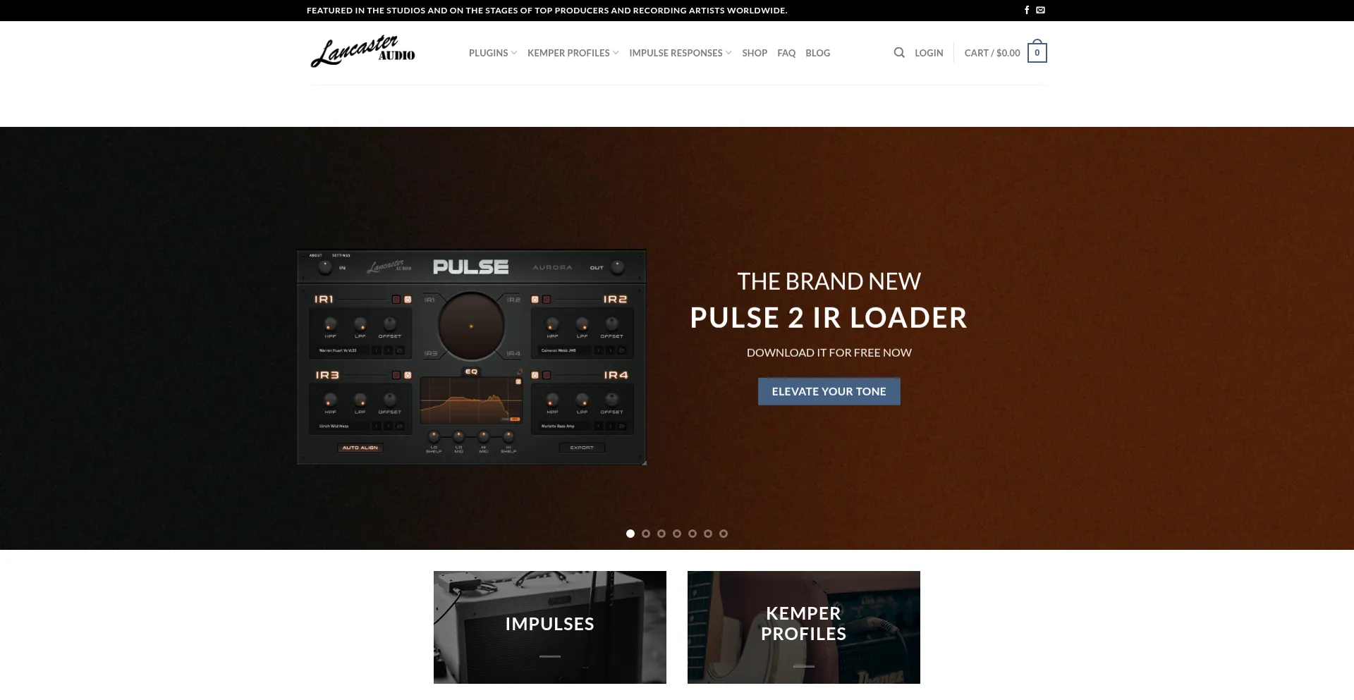 Website screenshot of Lancasteraudio.com