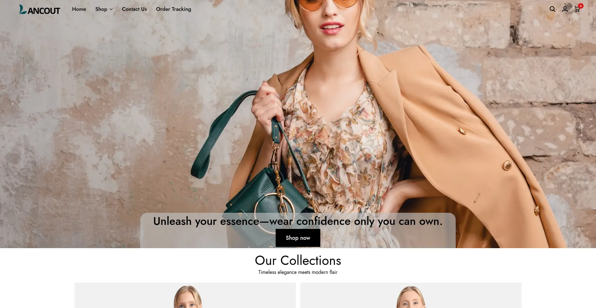 Website screenshot of Lancout.com