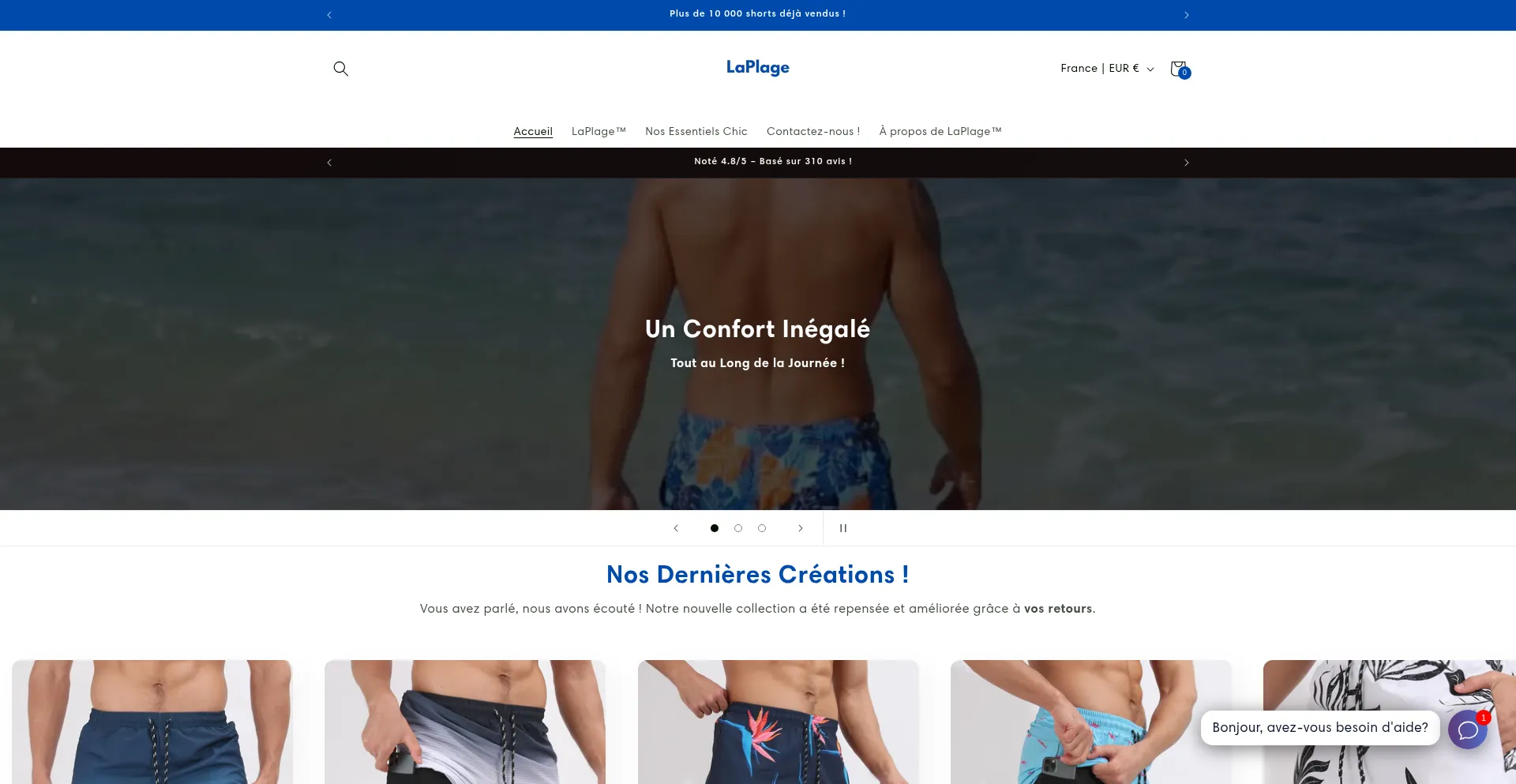 Website screenshot of Laplagelife.fr