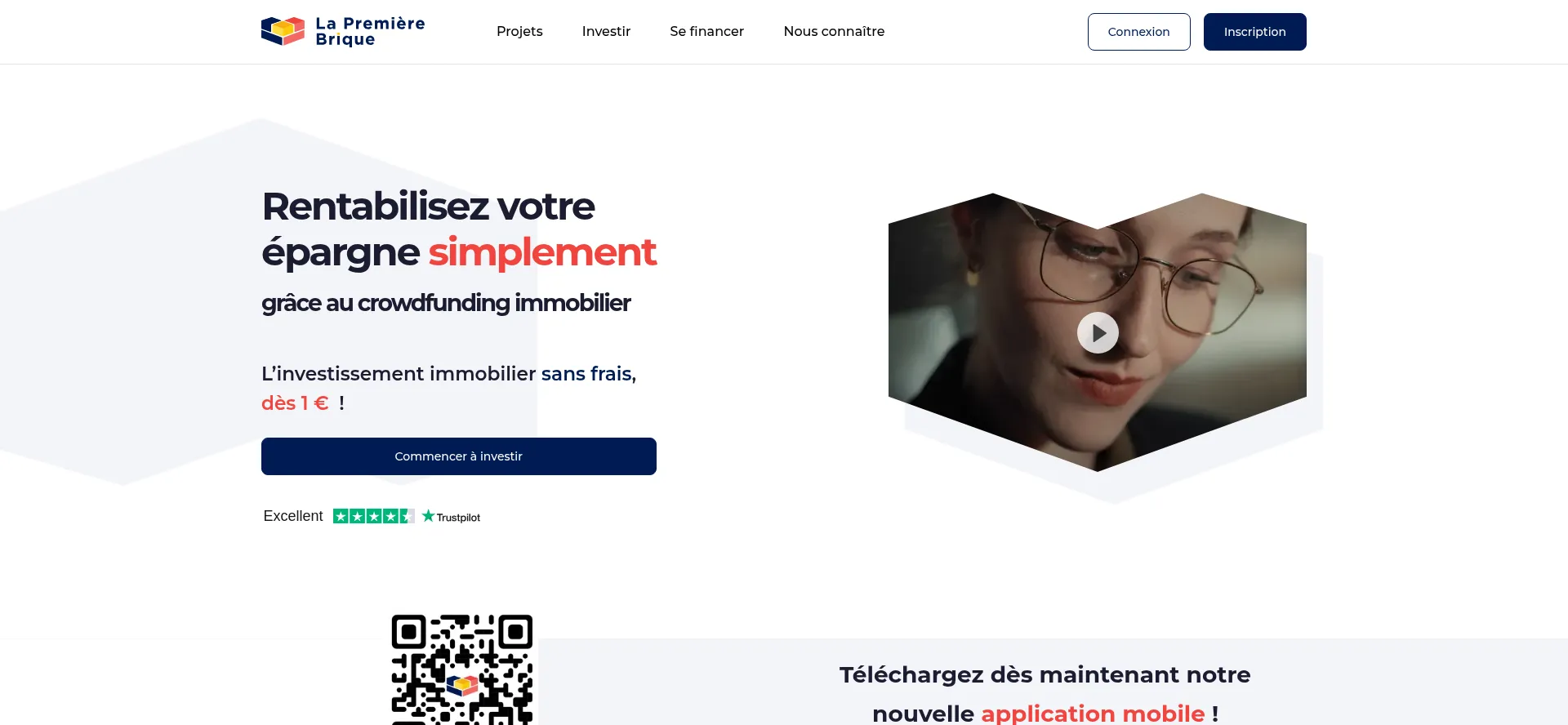 Website screenshot of Lapremierebrique.fr