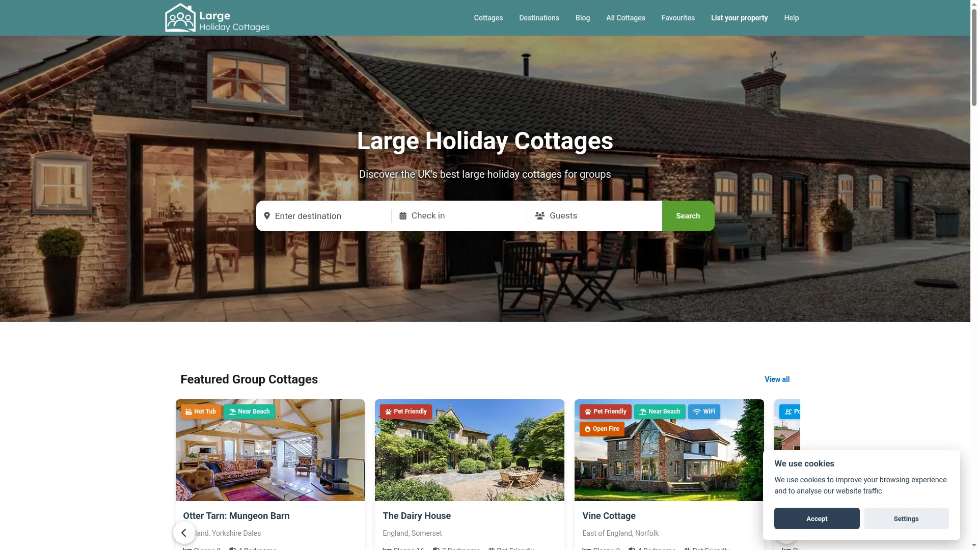 Largeholidaycottages.com