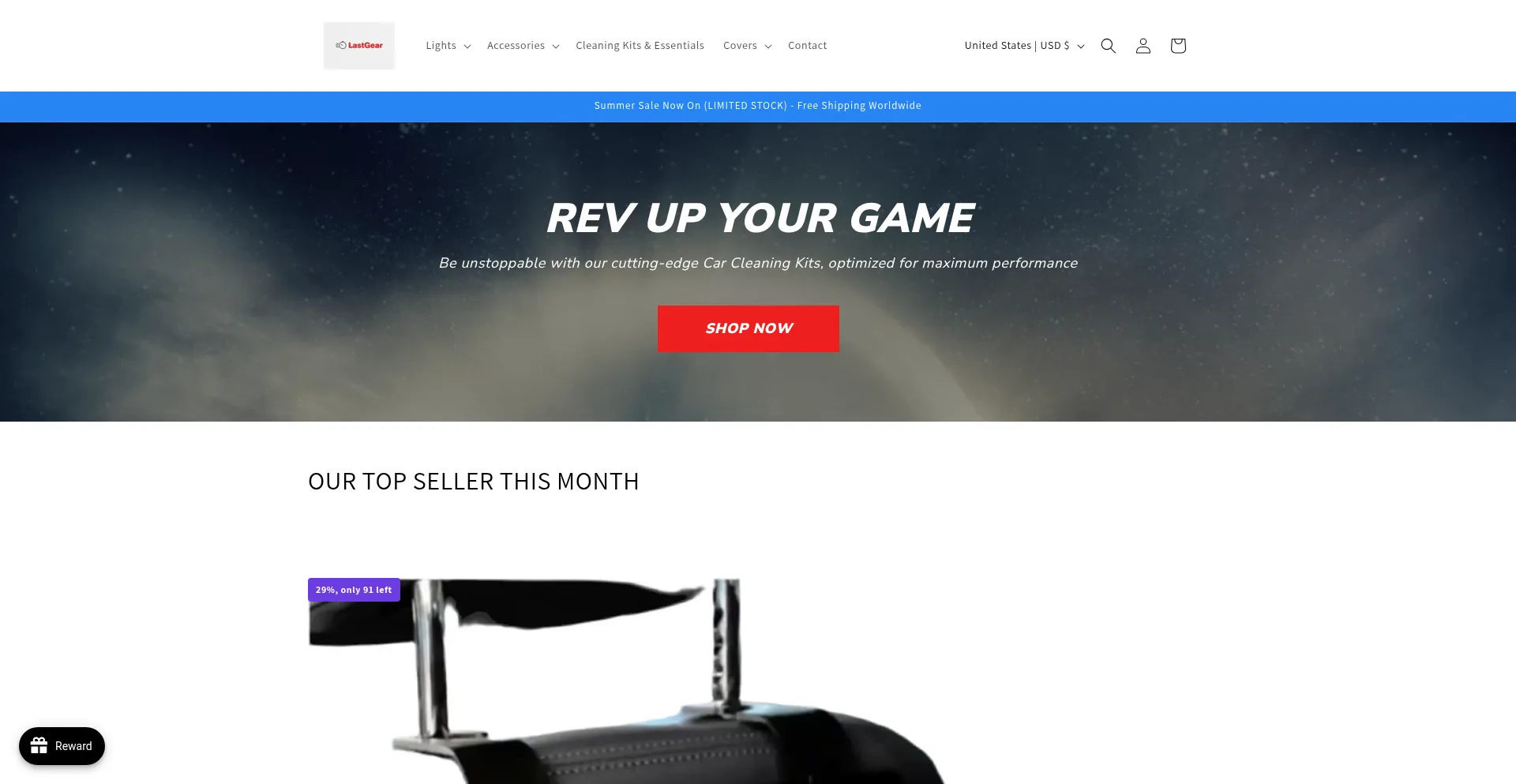 Website screenshot of Lastgear.net