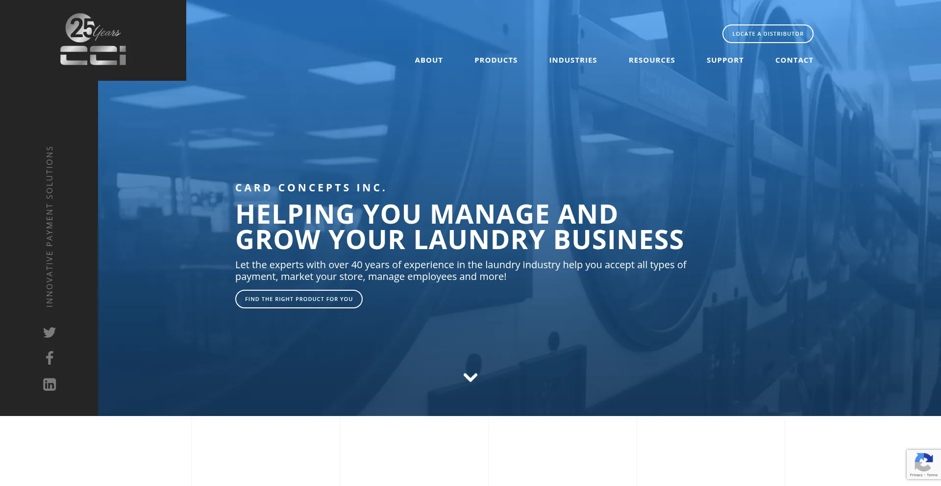 Website screenshot of Laundrycard.com