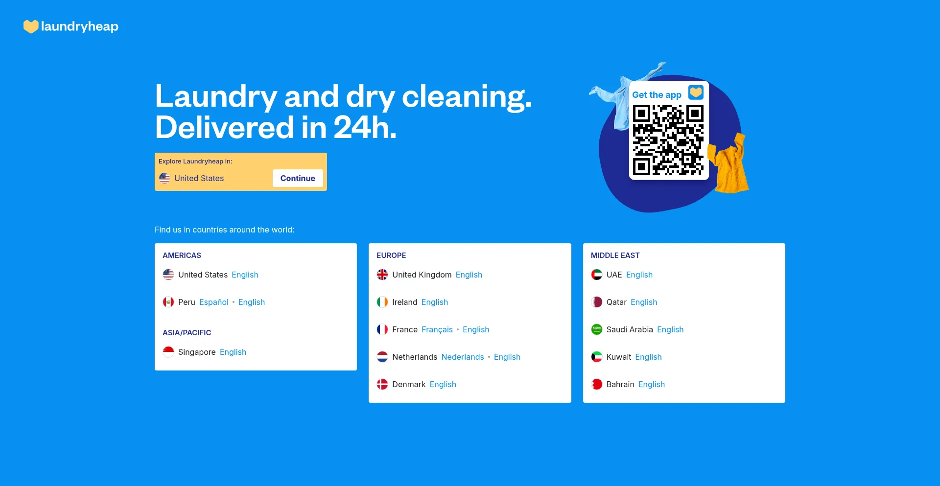 Laundryheap.com Screenshot