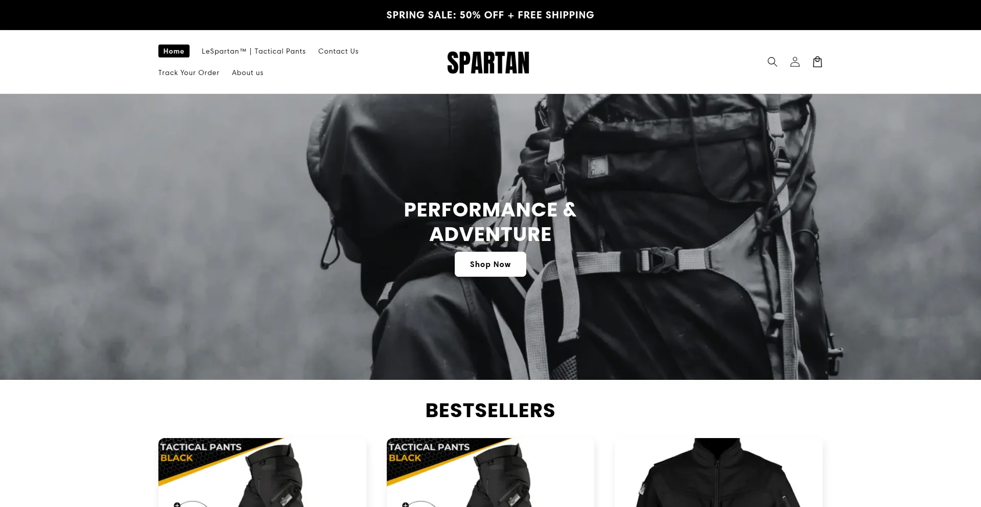 Website screenshot of Le-spartan.com