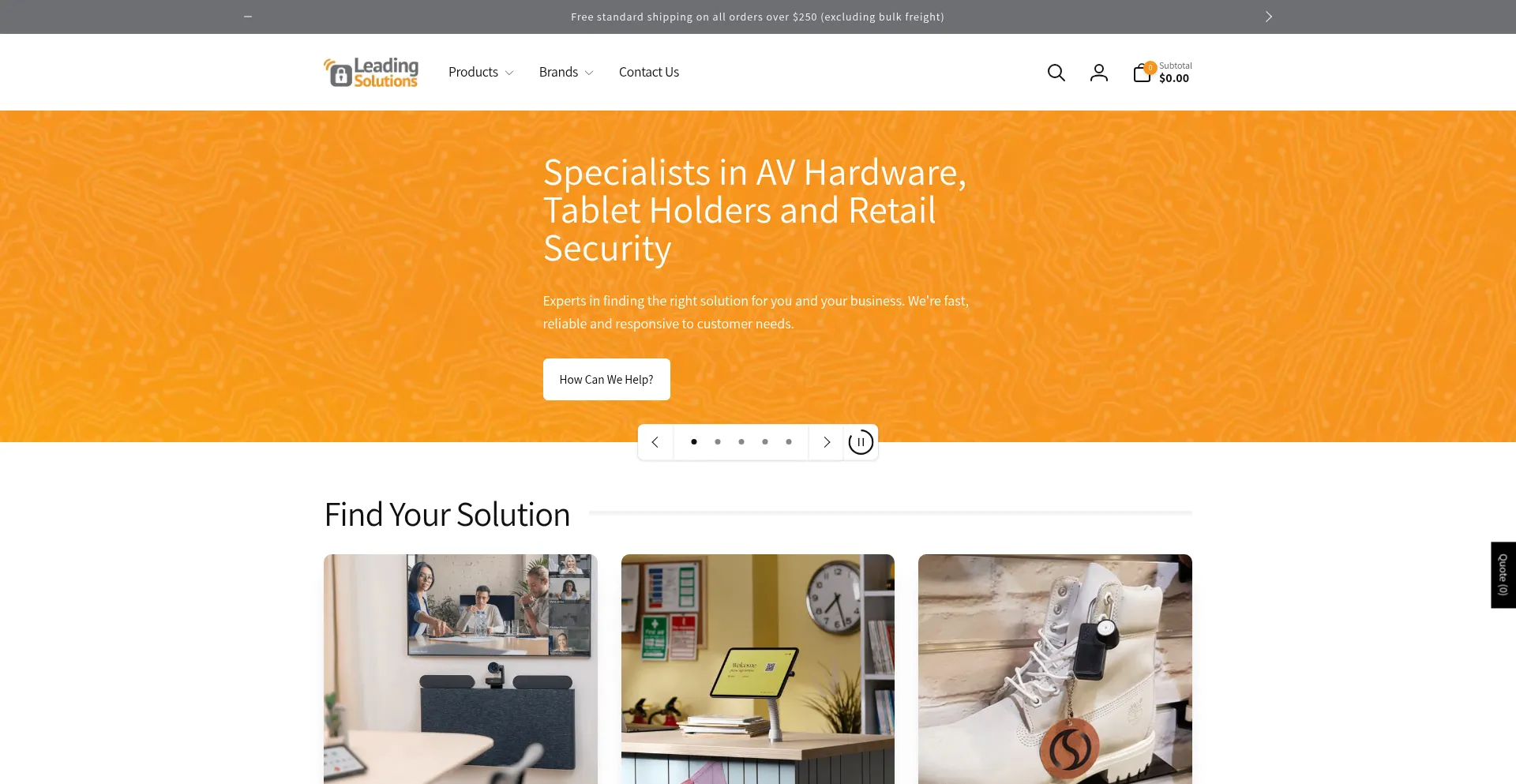 Website screenshot of Leadingsolutions.net.au