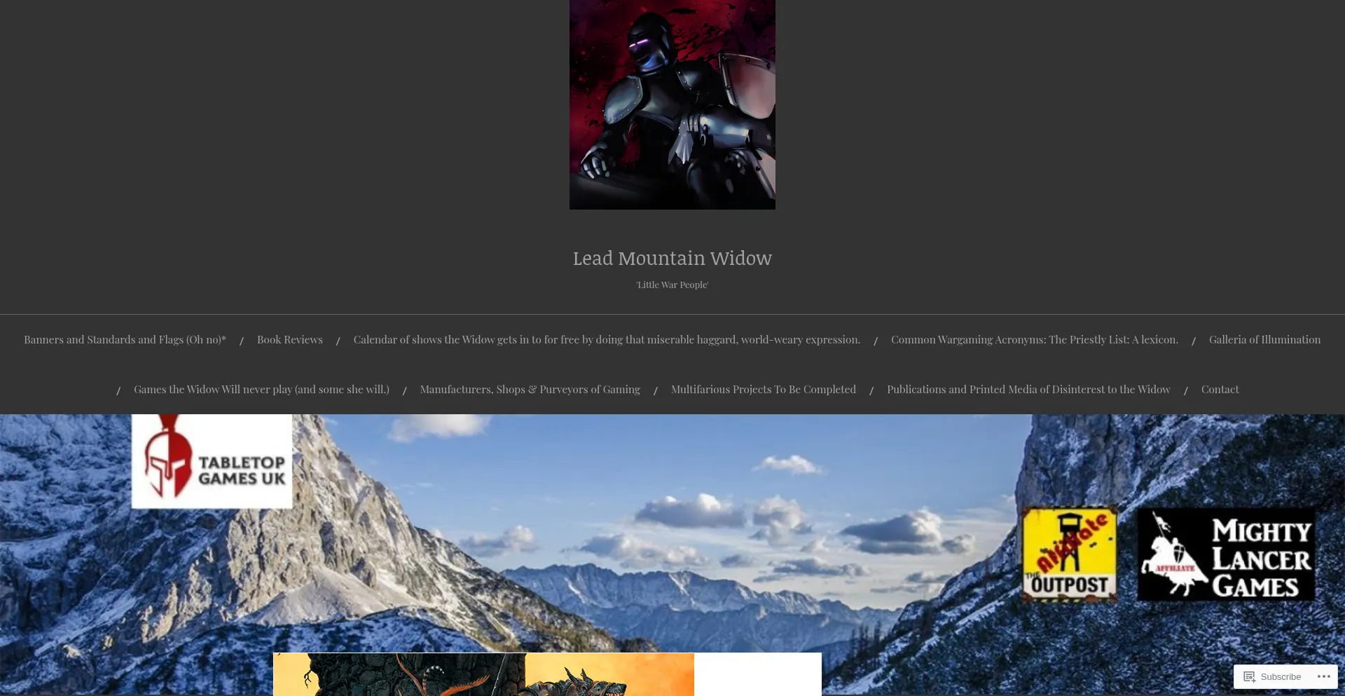 Website screenshot of Leadmountainwidow.wordpress.com