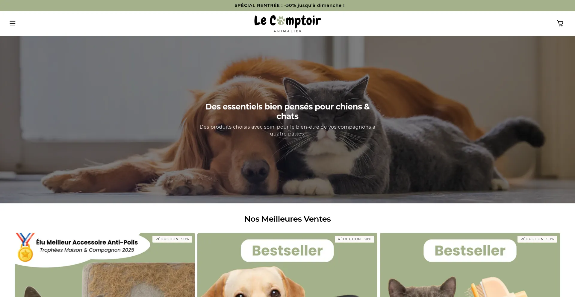 Website screenshot of Lecomptoiranimalier.com