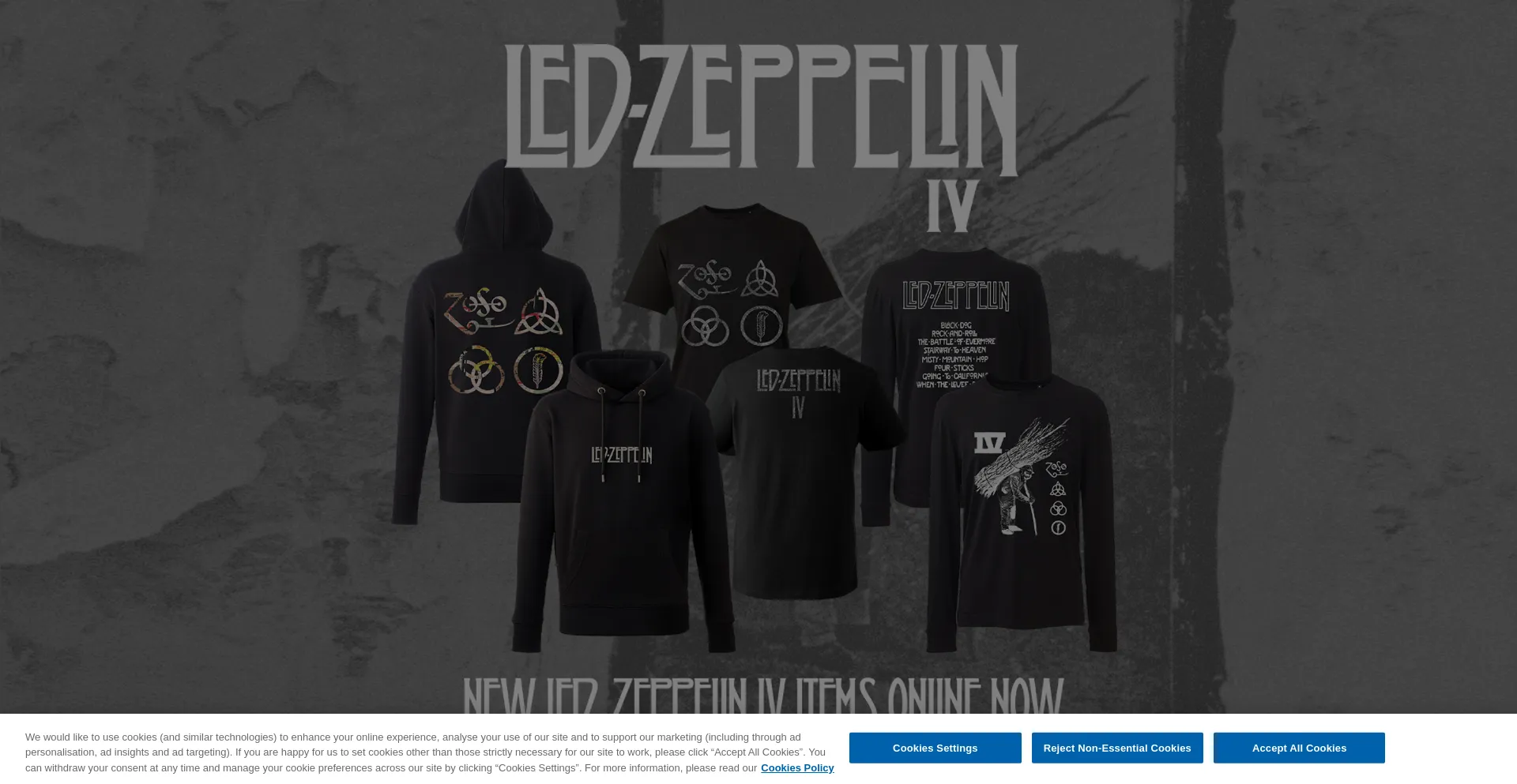 Website screenshot of Ledzeppelin.com