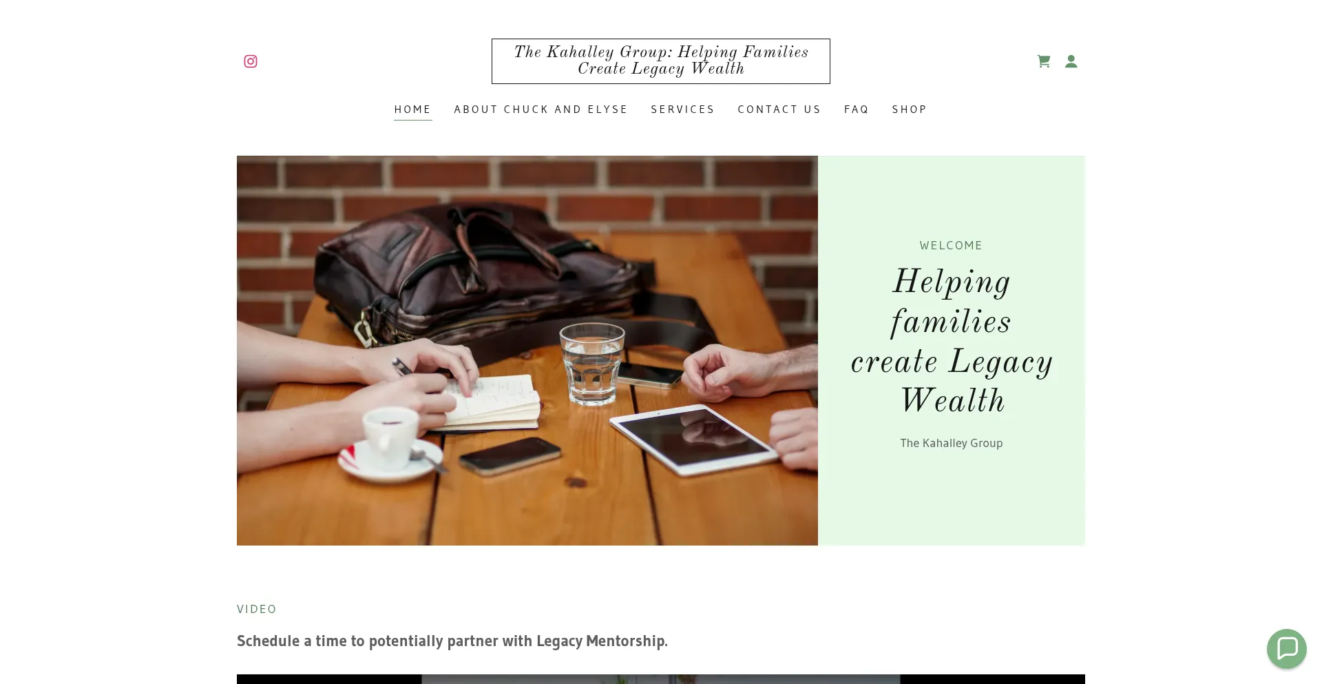 Website screenshot of Legacymentorship.com