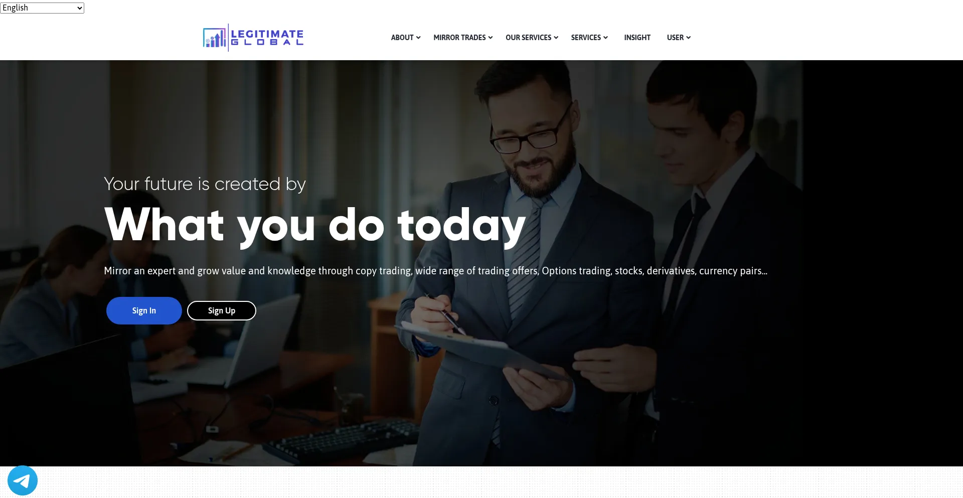 Website screenshot of Legitimate-global.ltd