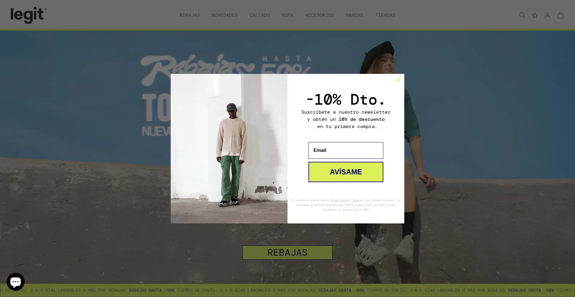 Website screenshot of Legitstore.com