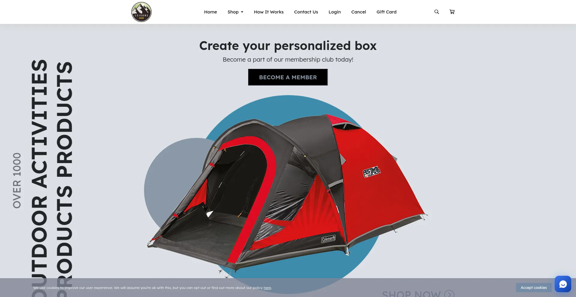 Website screenshot of Leisuregood.com