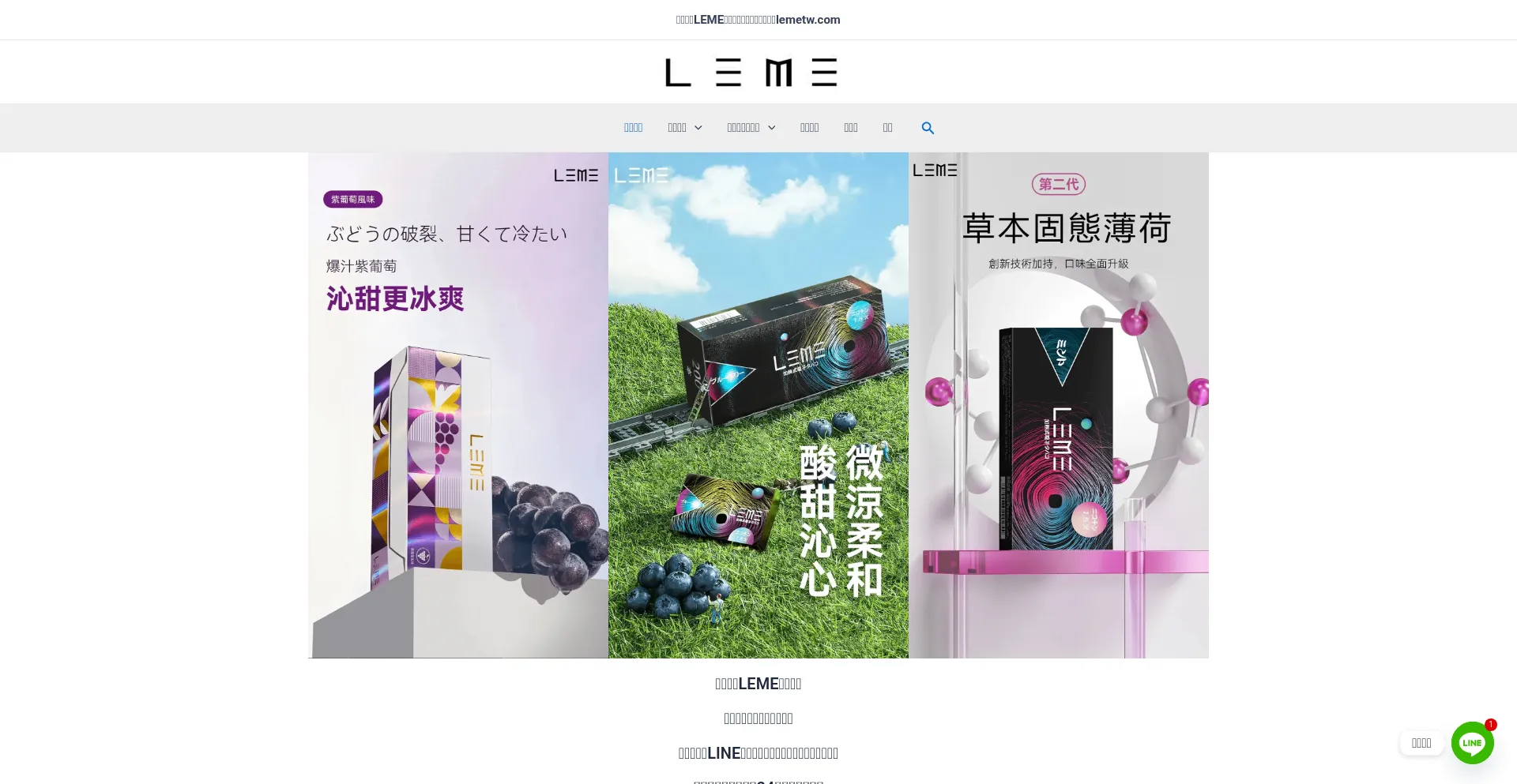 Website screenshot of Leme-tw.com