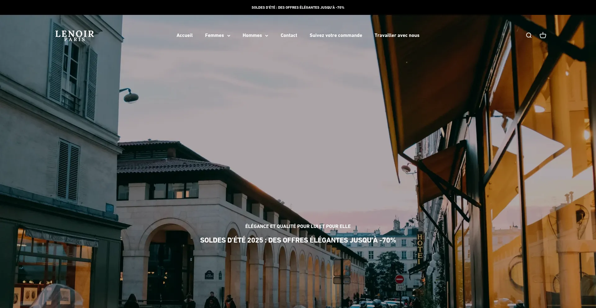 Website screenshot of Lenoirparis.fr